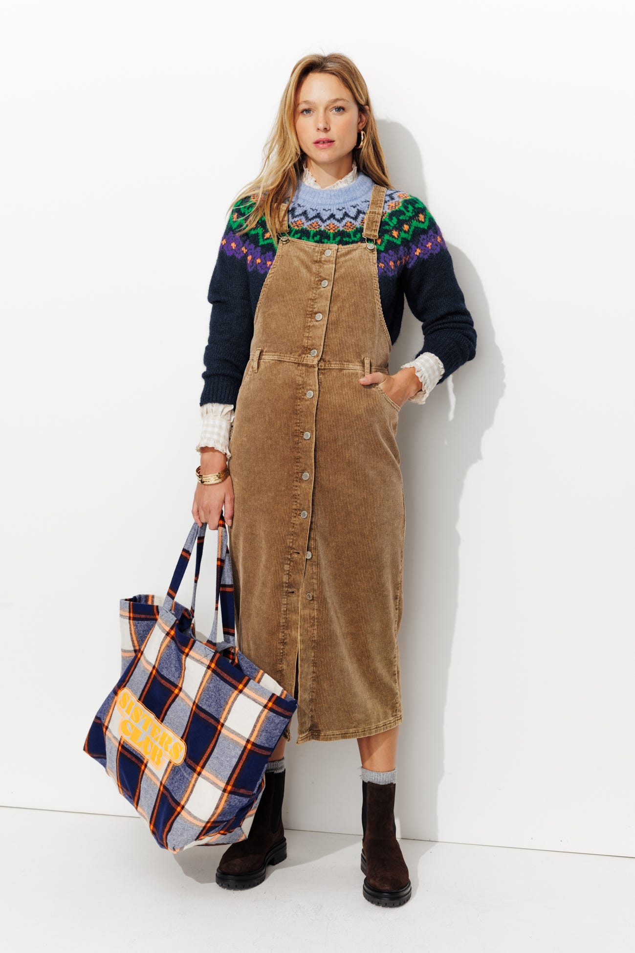 Pull jacquard col rond Femme