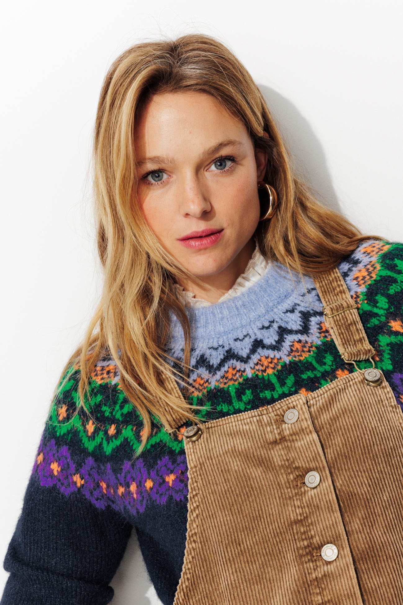 Pull jacquard col rond Femme