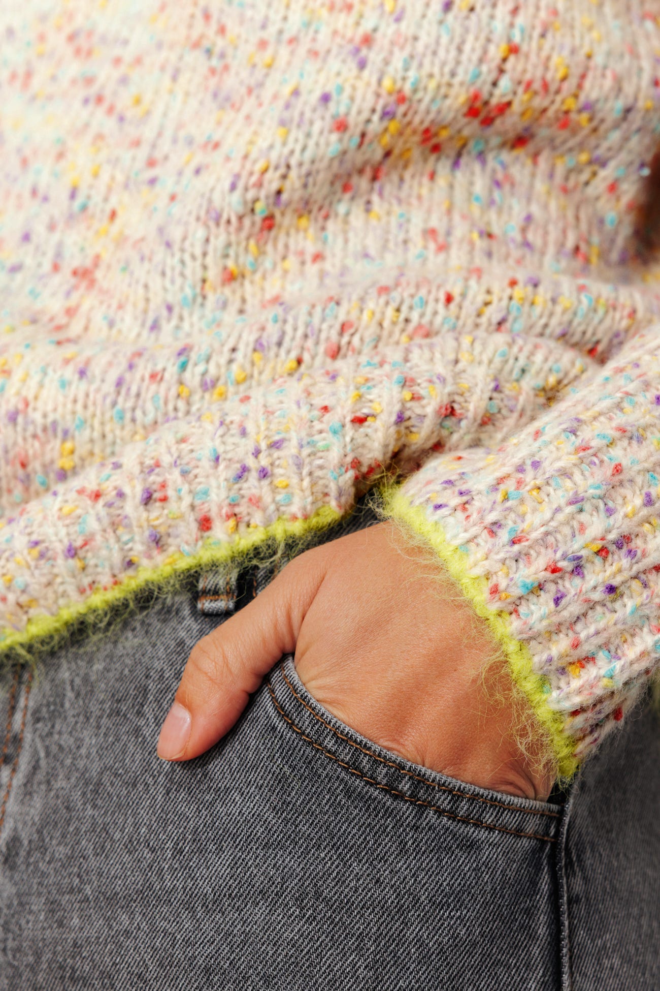 Pull oversize moucheté Femme