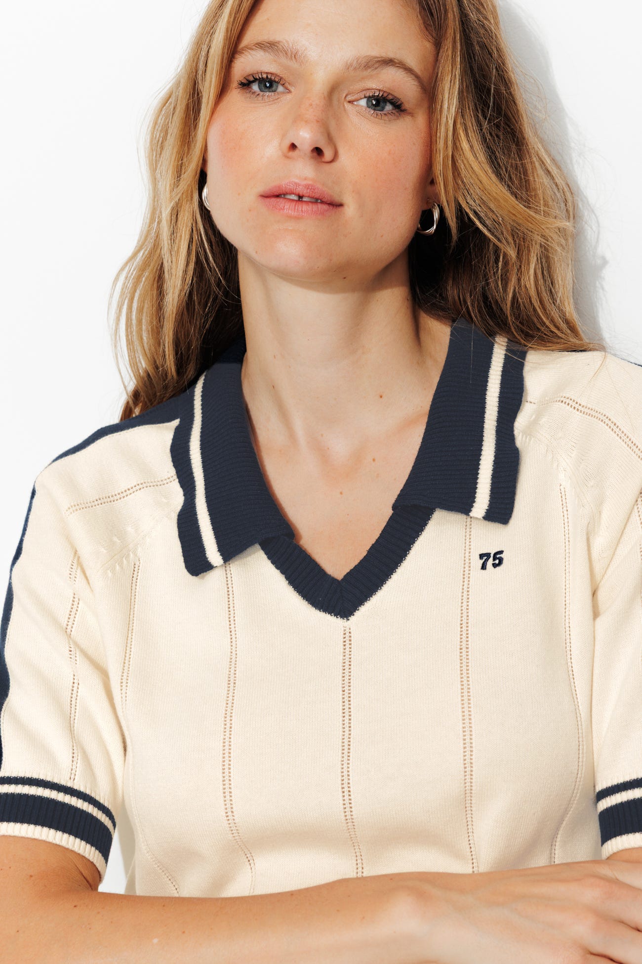 Jersey cuello polo ecodiseñado