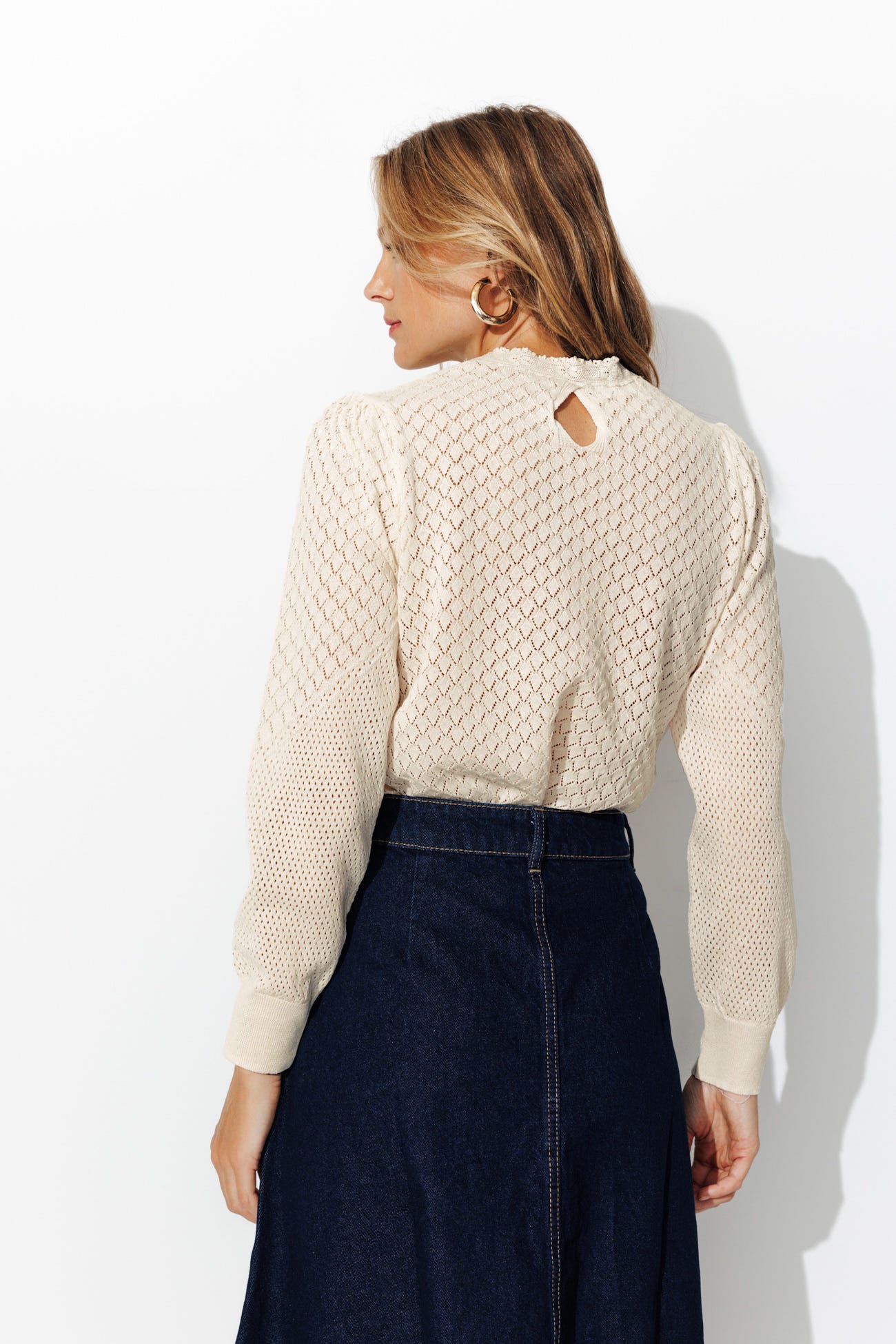 Pull fin ajouré Femme