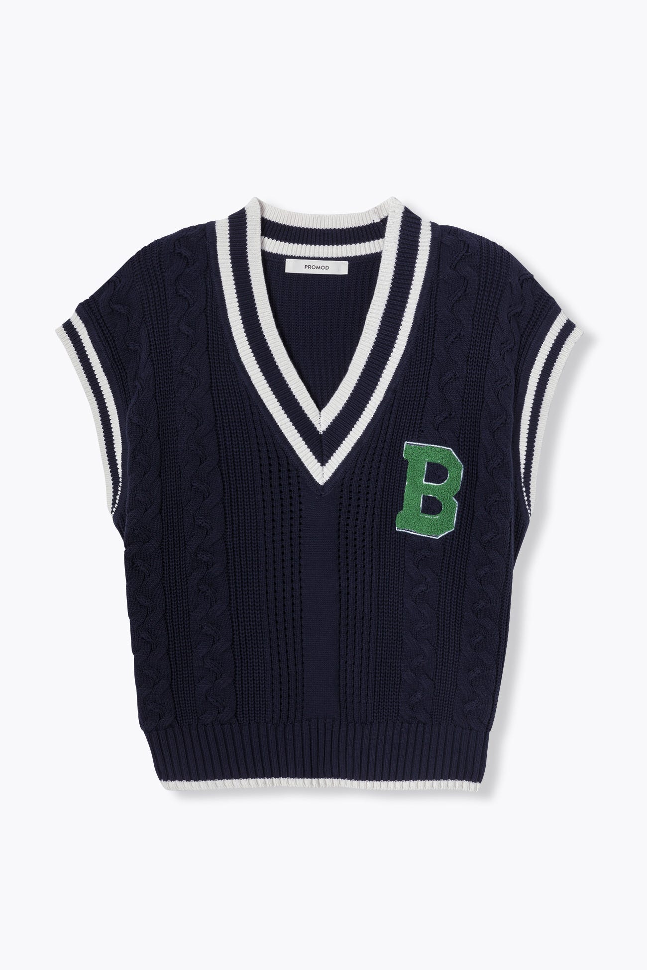 Pull torsadé sans manches