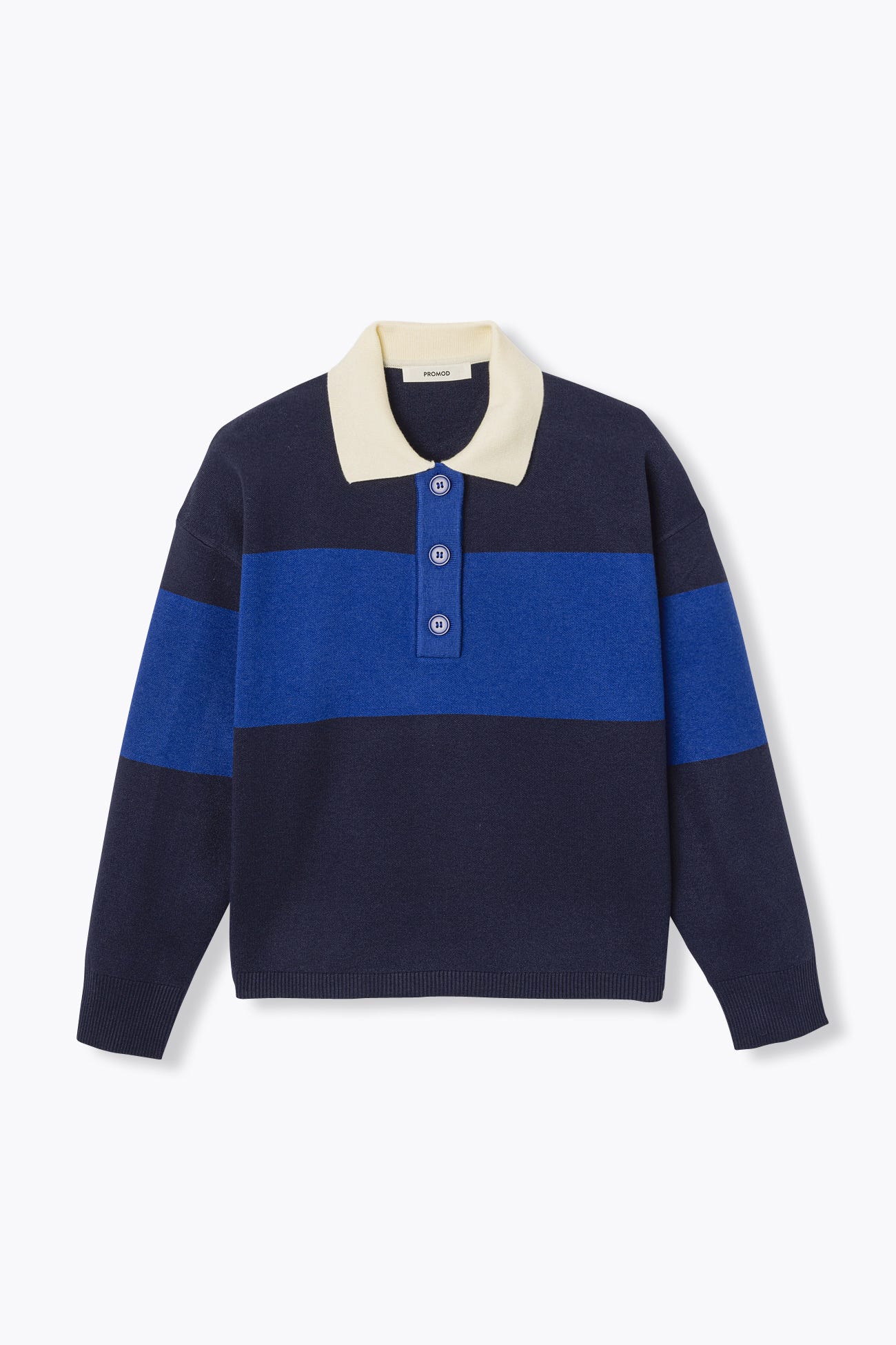 Pull polo rayé Femme