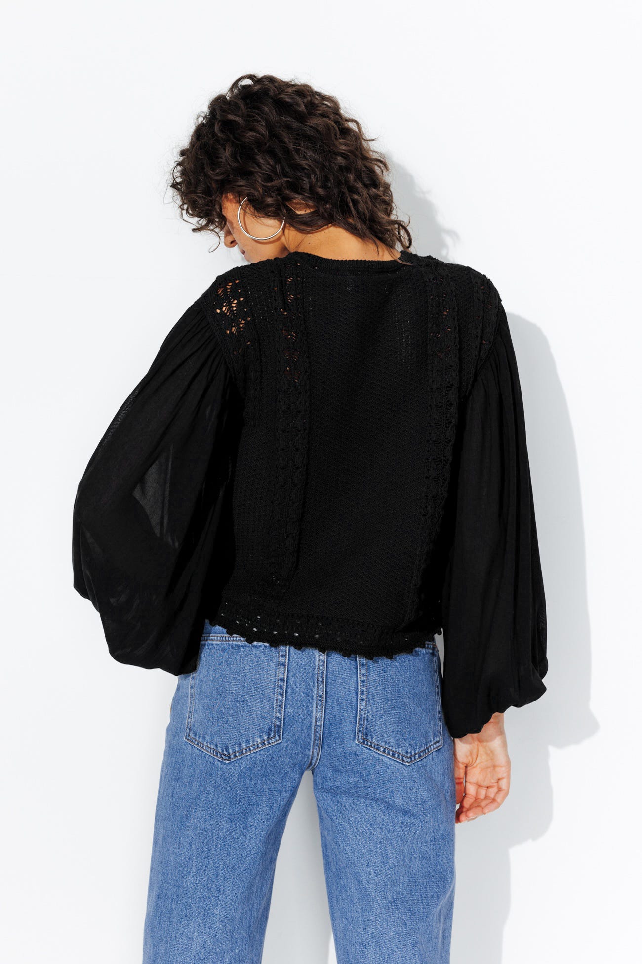 Pull ajouré effet 2 en 1