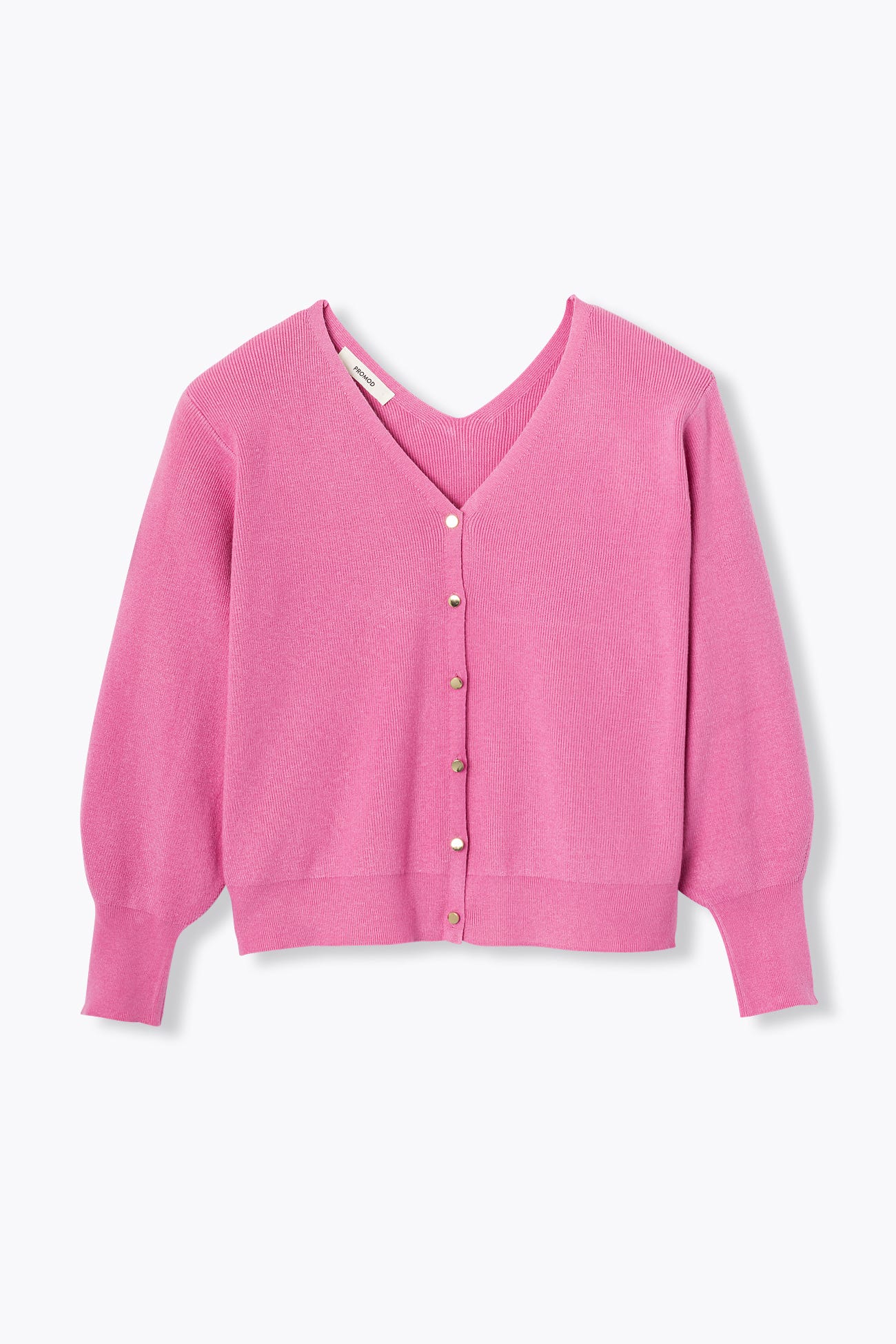 Cardigan collo V fronte/retro