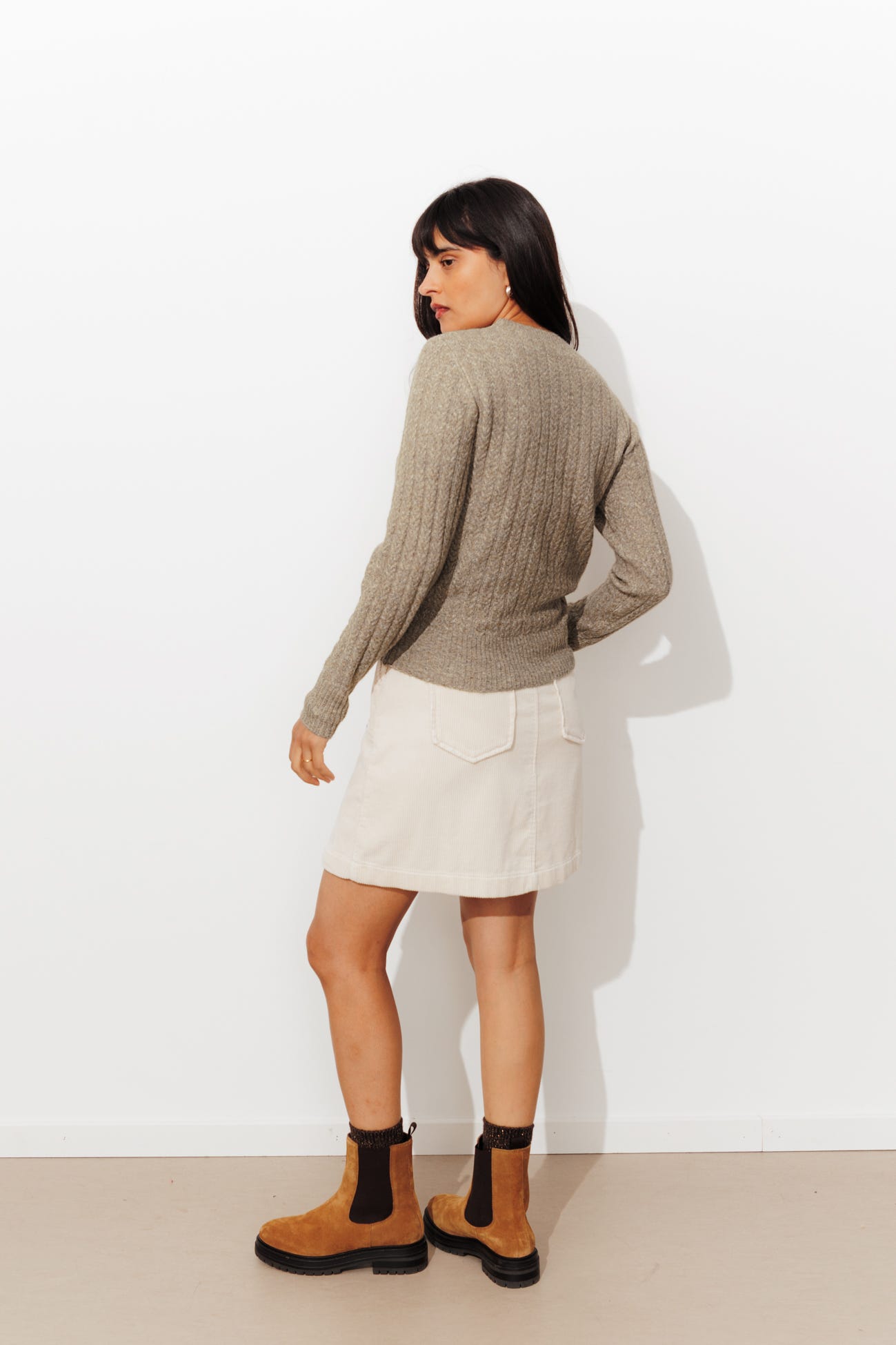 Pull torsadé col rond Femme