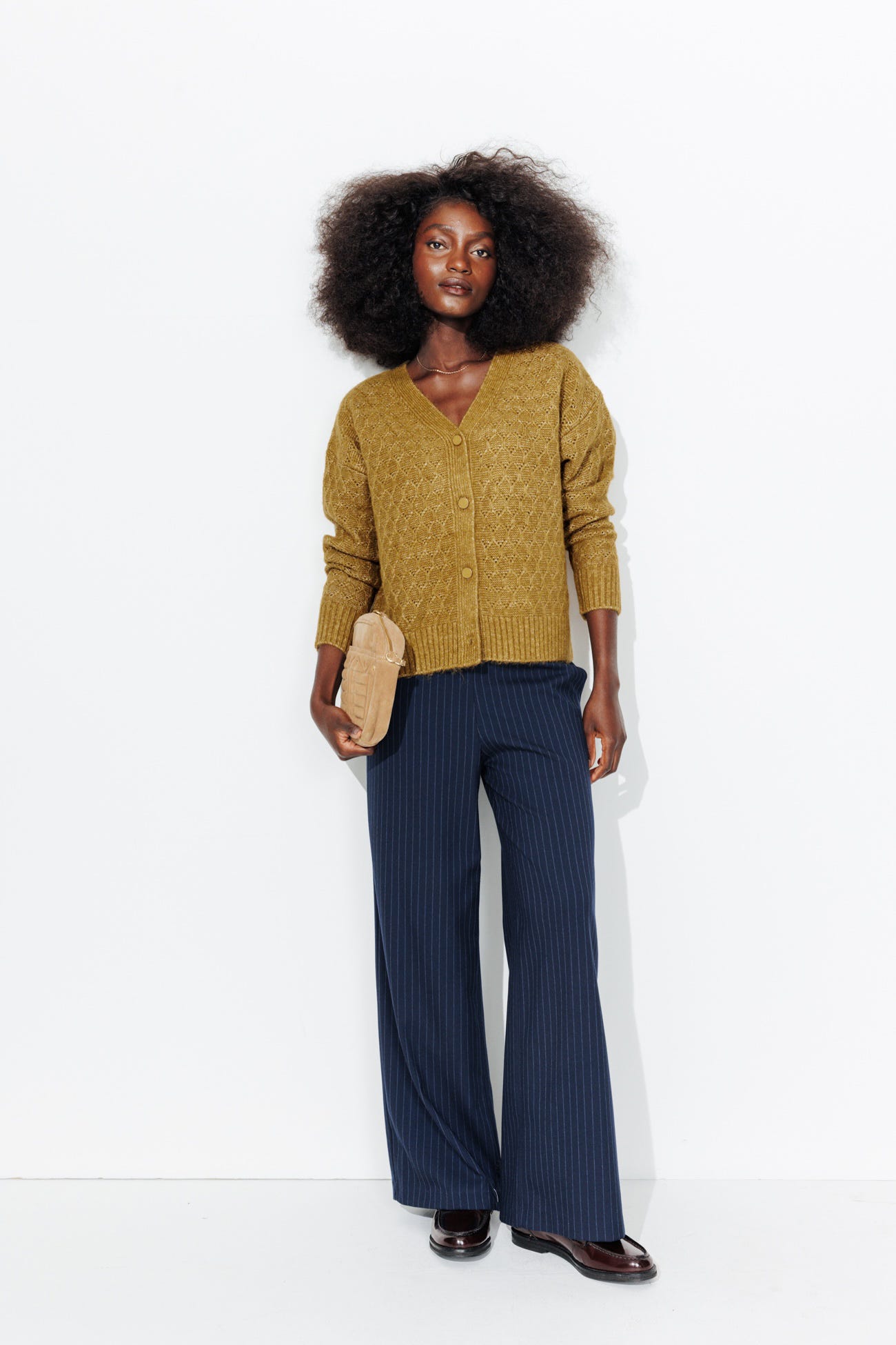 Cardigan torsadé recto-verso