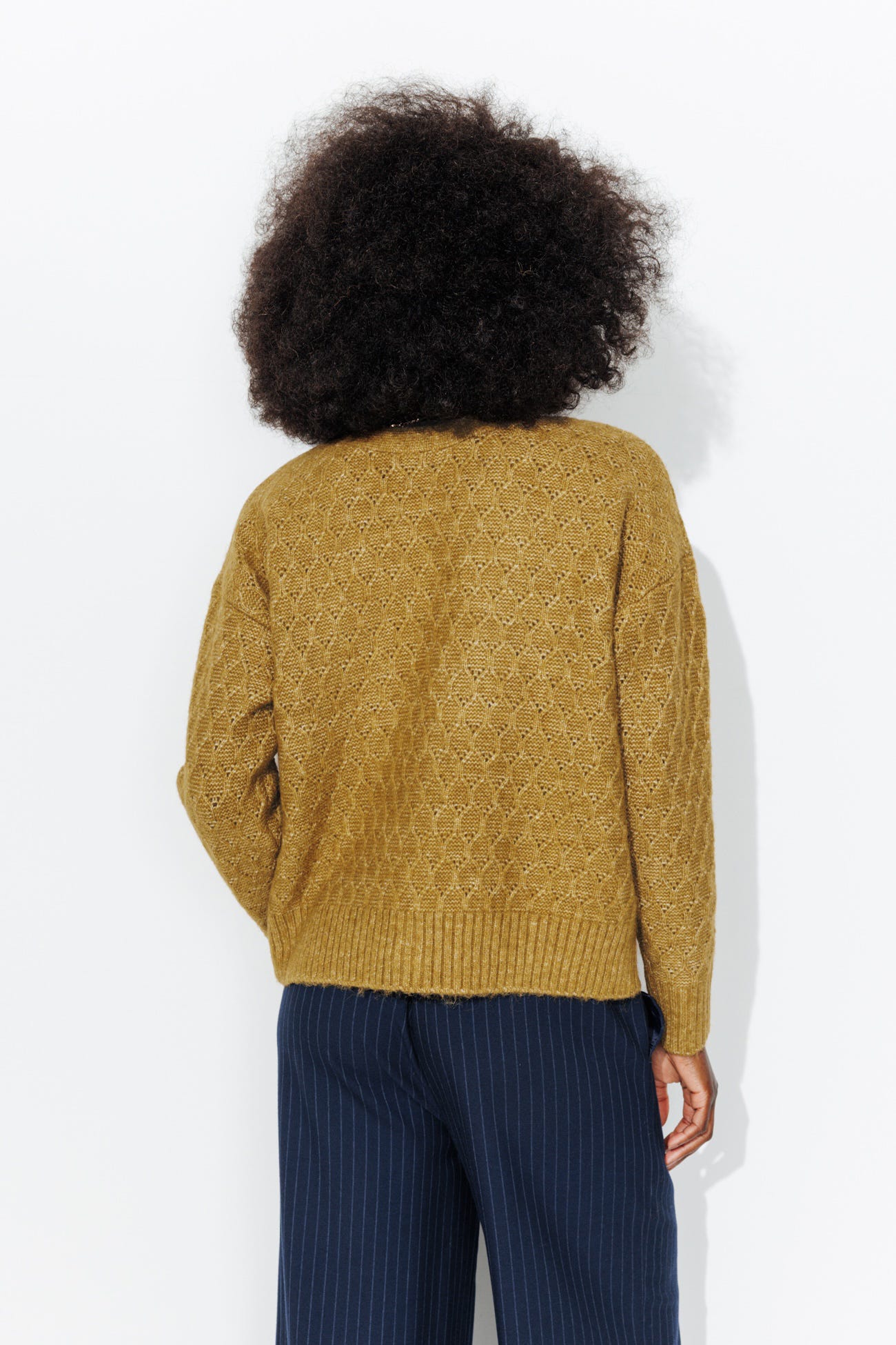 Cardigan torsadé recto-verso