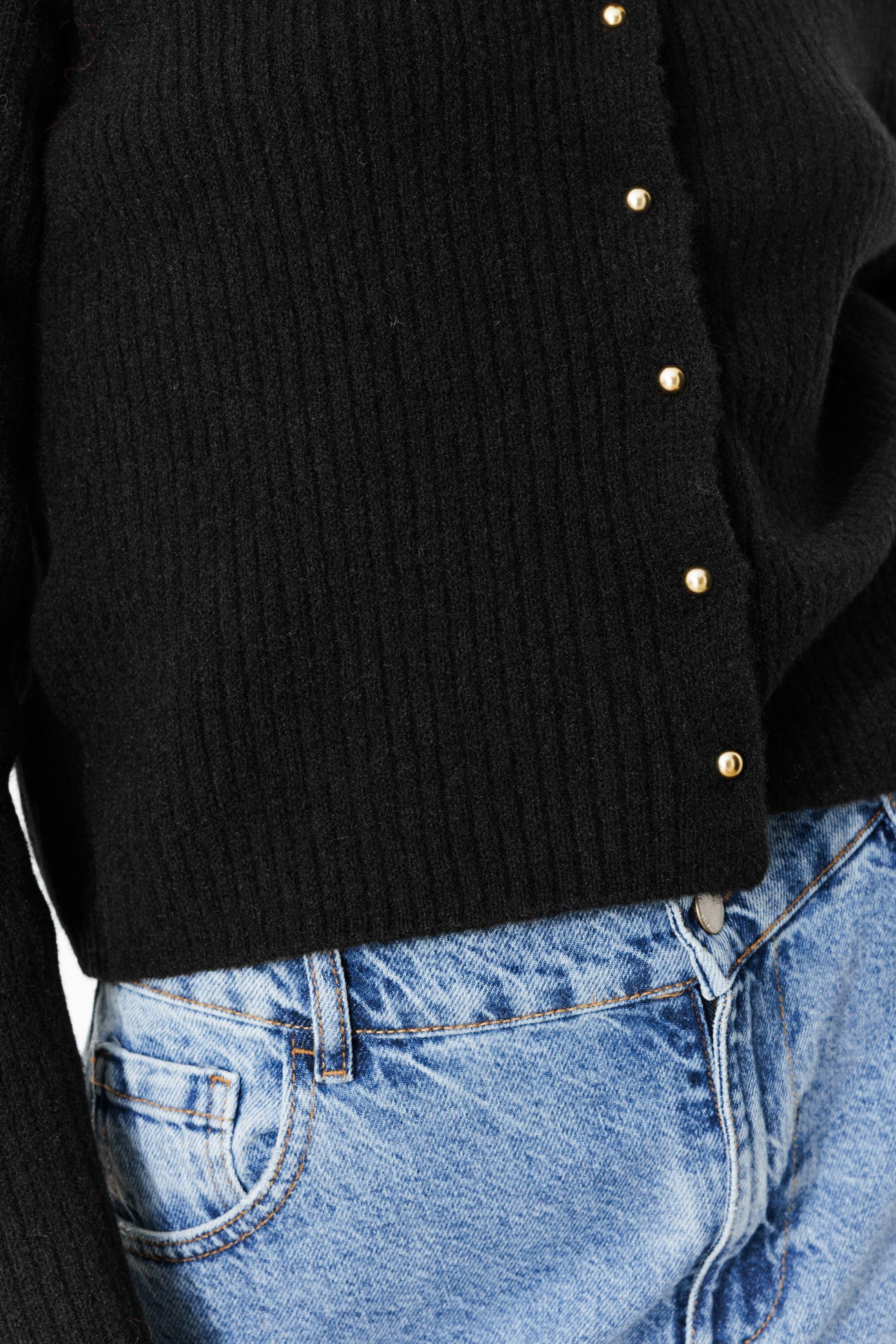 Cardigan corto a costine