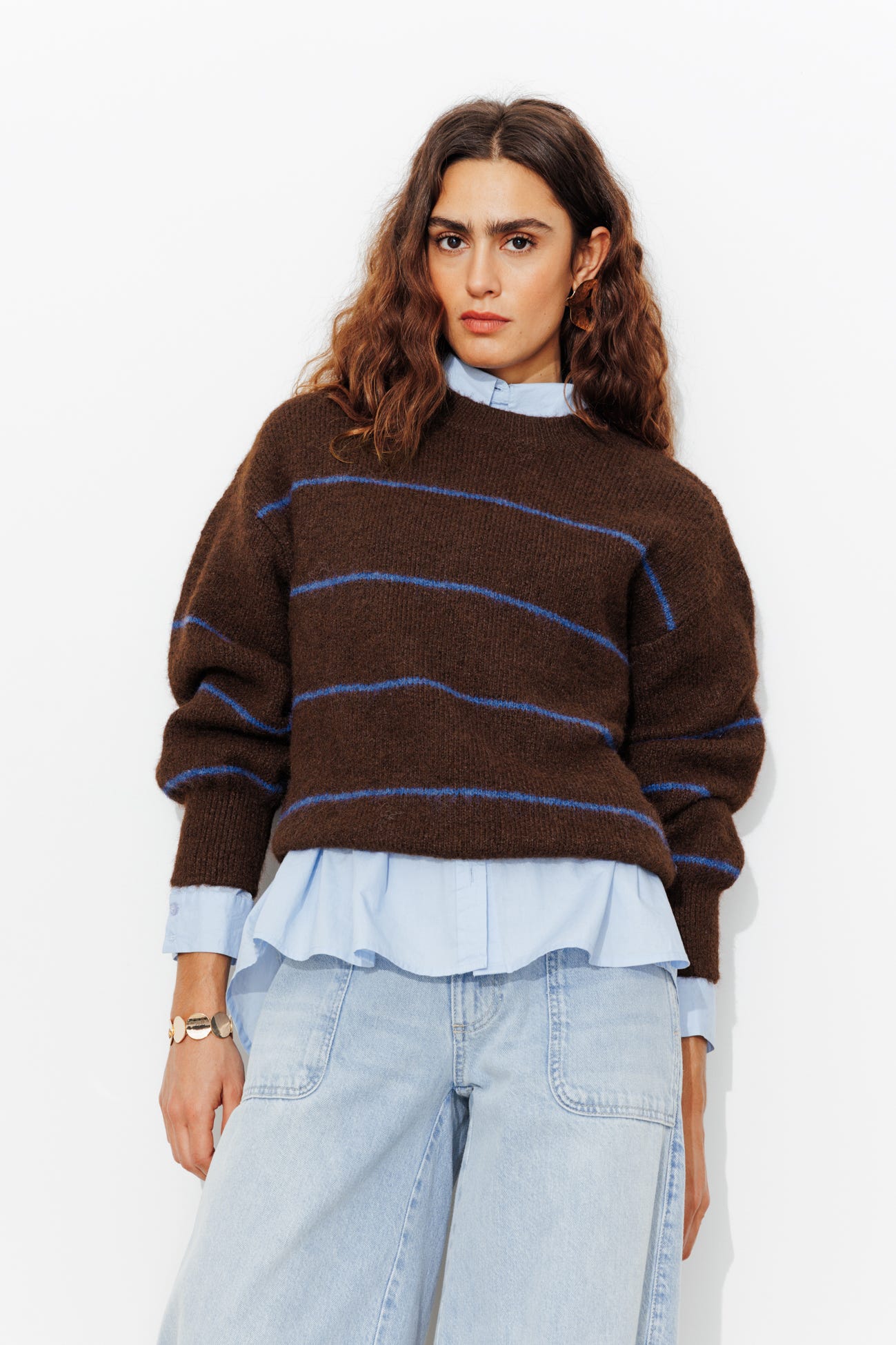 Maglia morbida a righe