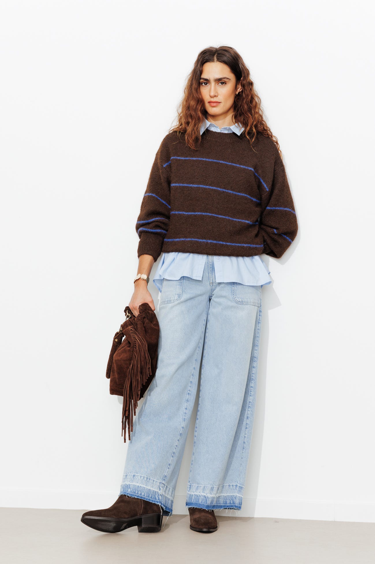 Pull rayé moelleux Femme