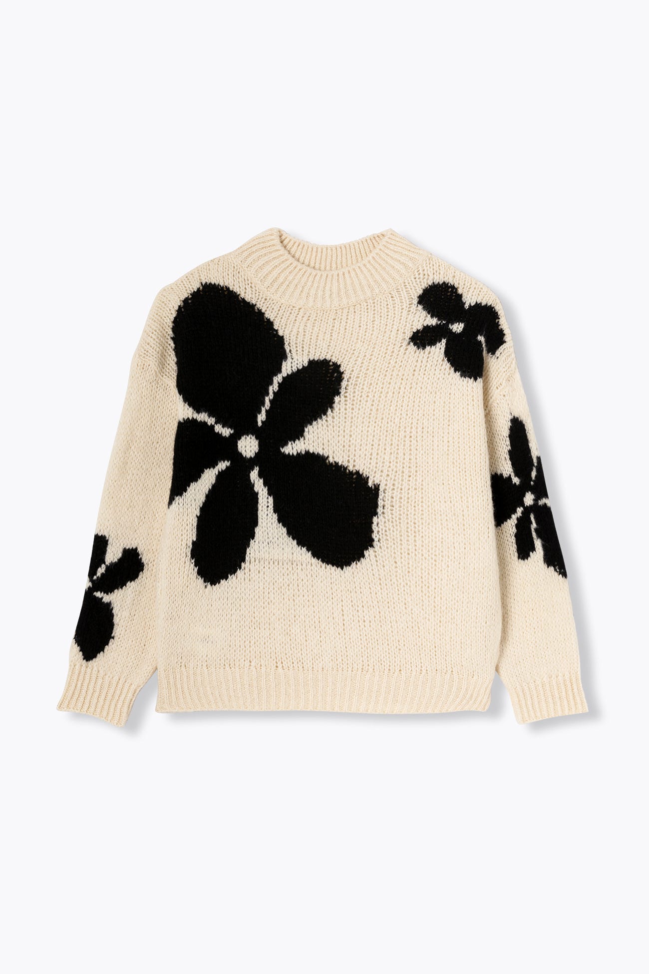Pull à fleurs Femme