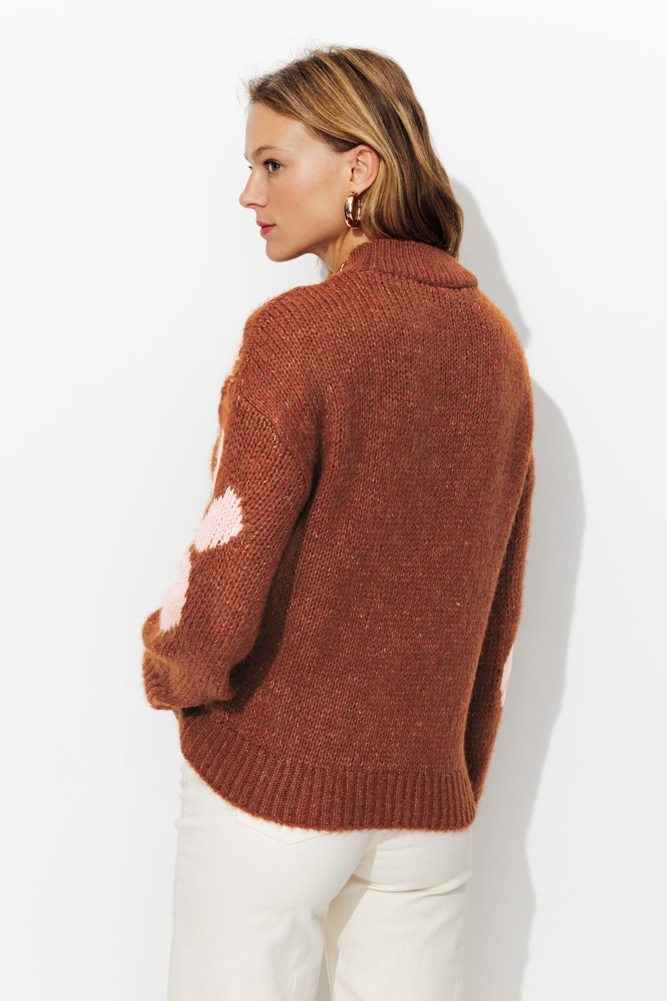 Pull à fleurs Femme