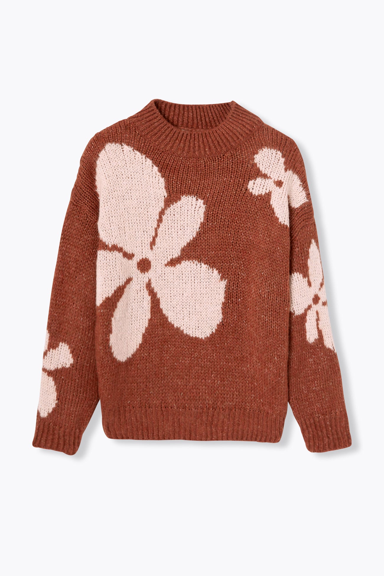 Pull à fleurs Femme