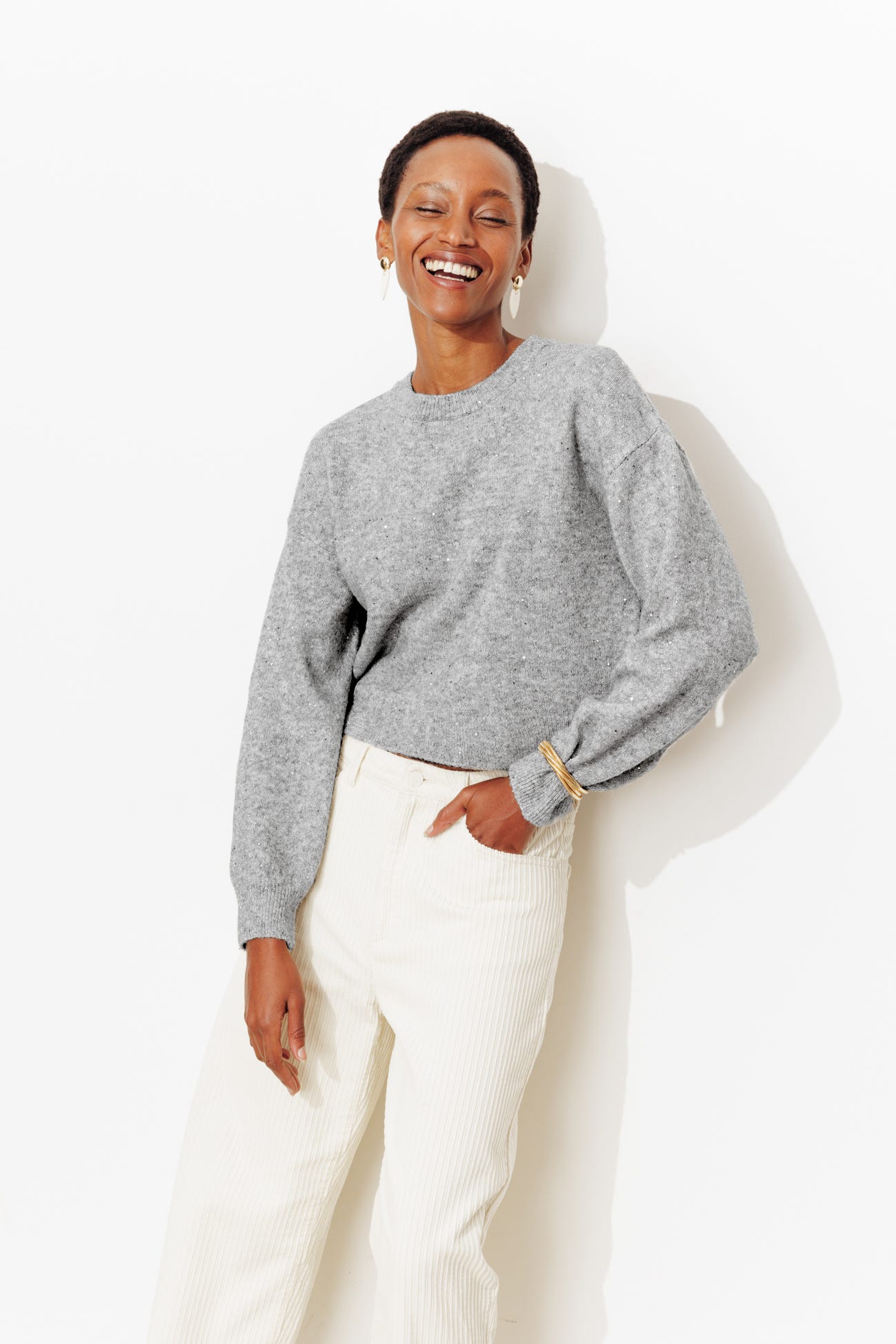 Pull à paillettes Femme