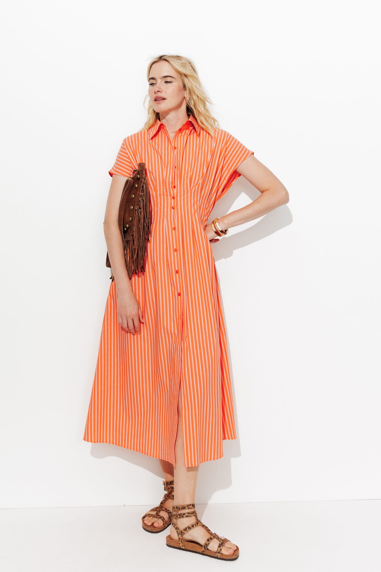 Robe-chemise midi éco-conçue