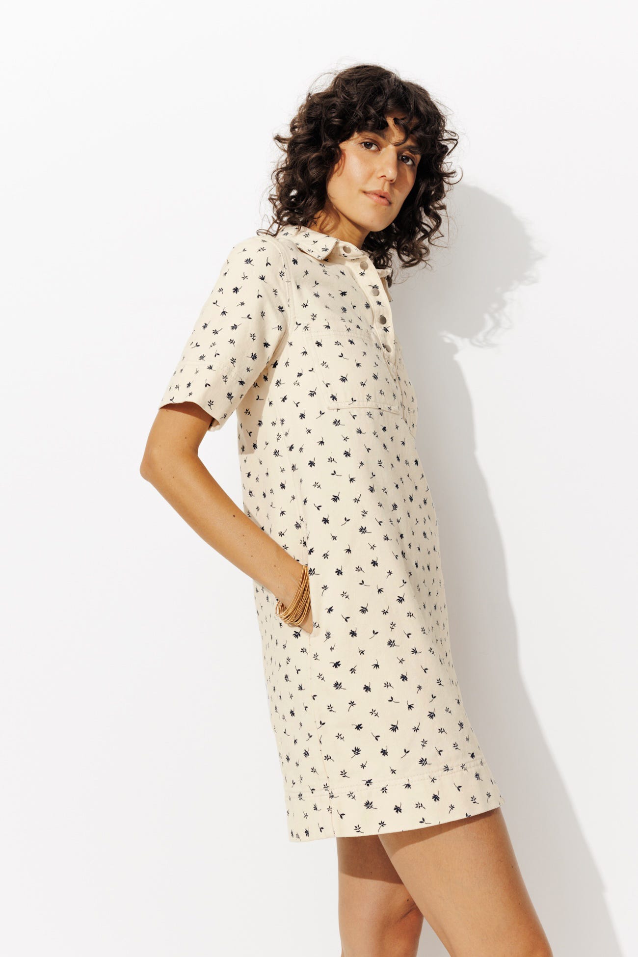 Robe courte imprimée Femme