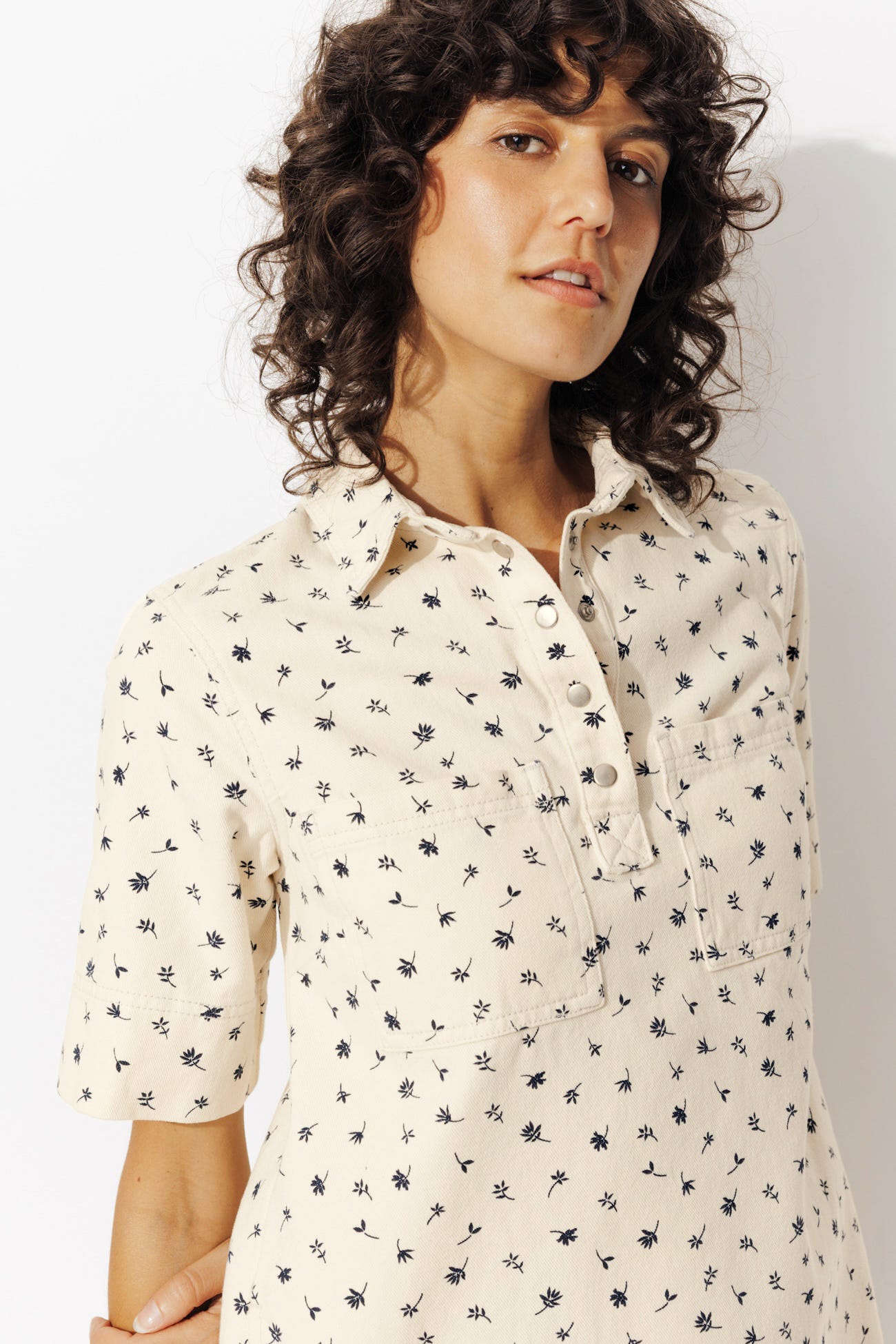 Robe courte imprimée Femme