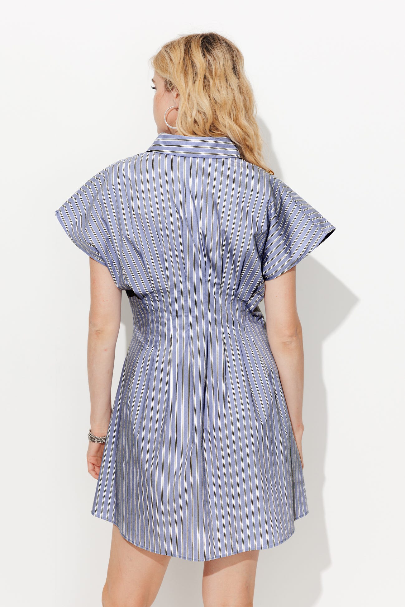 Robe-chemise rayée éco-conçue