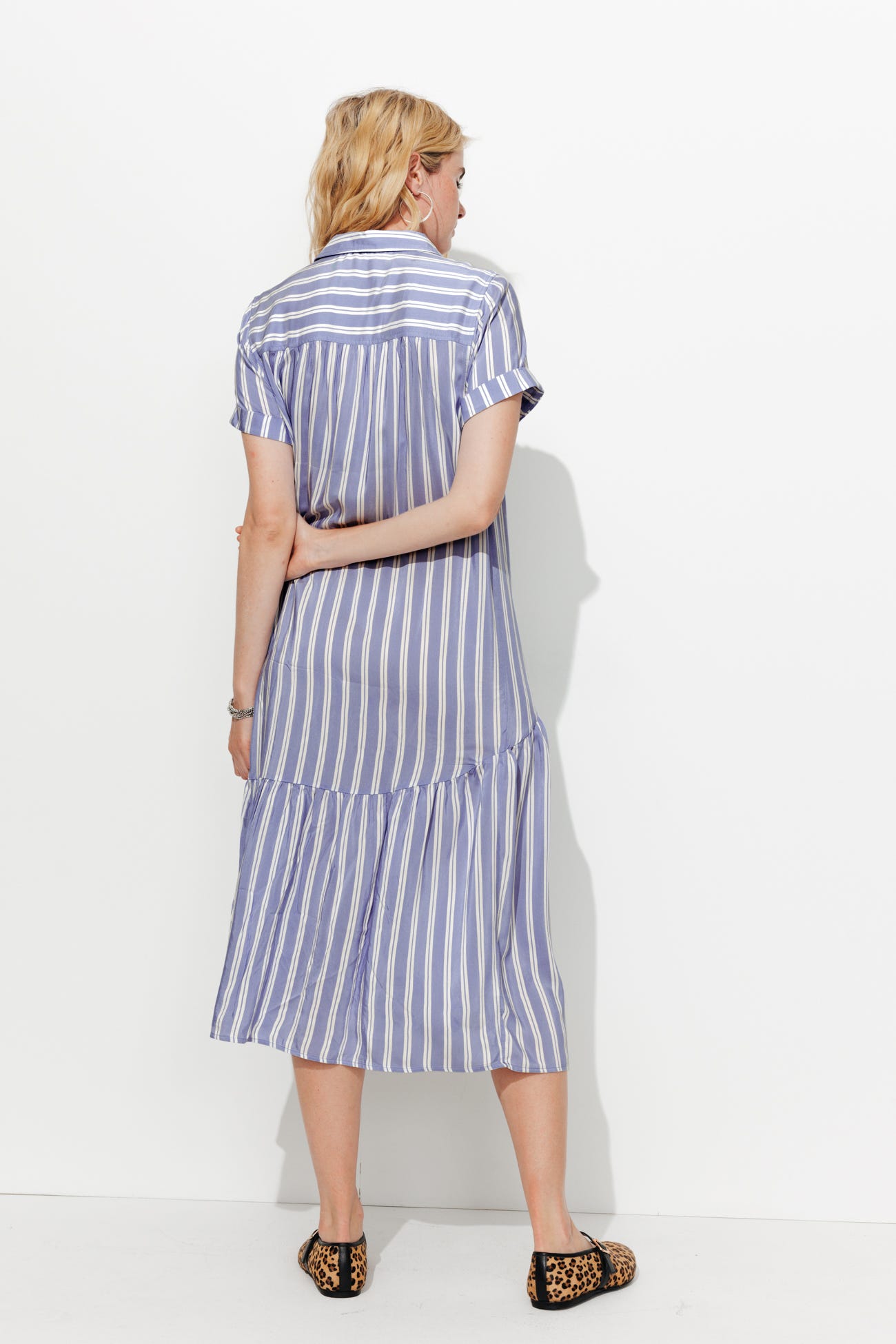 Robe-chemise rayée Femme