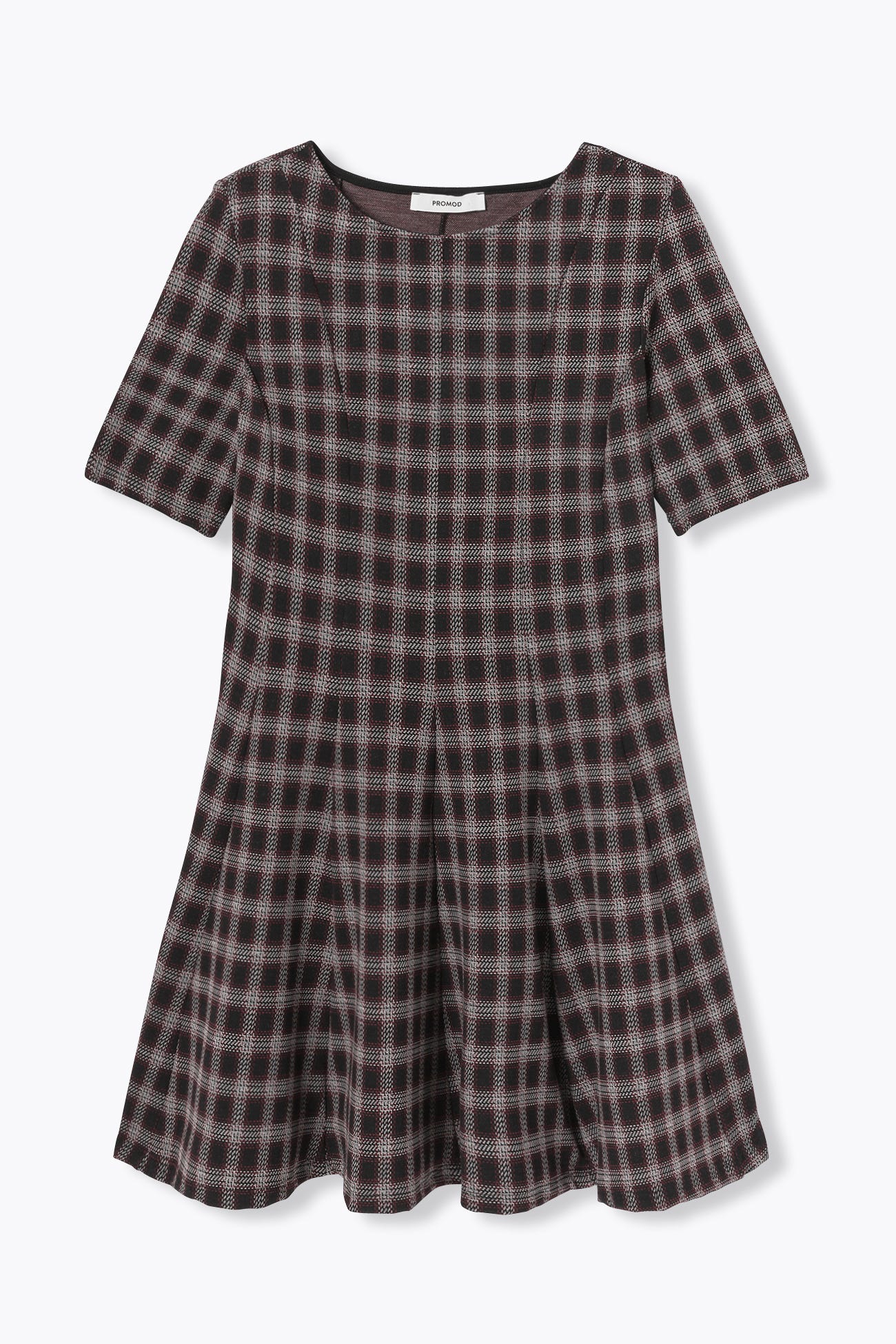 Robe courte à carreaux
