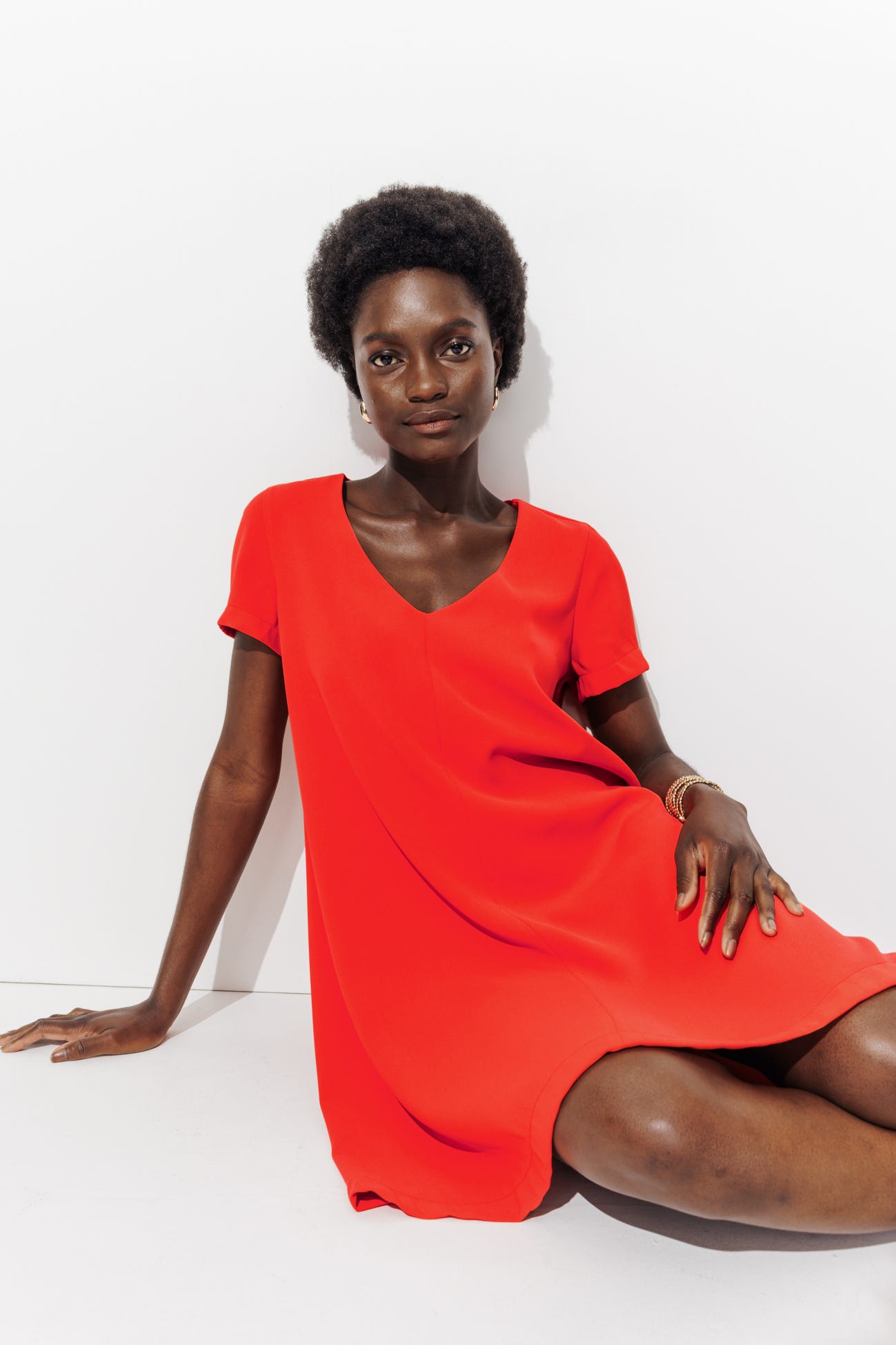 Robe courte unie éco-conçue