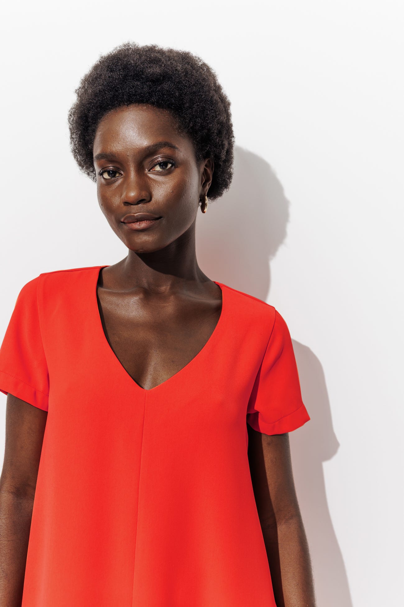 Robe courte unie éco-conçue