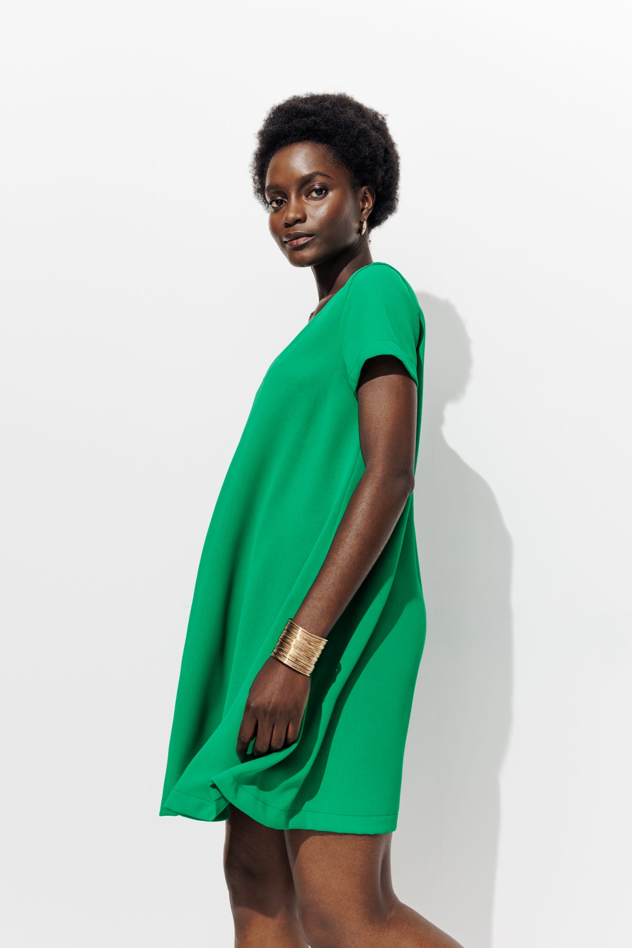Robe courte unie éco-conçue