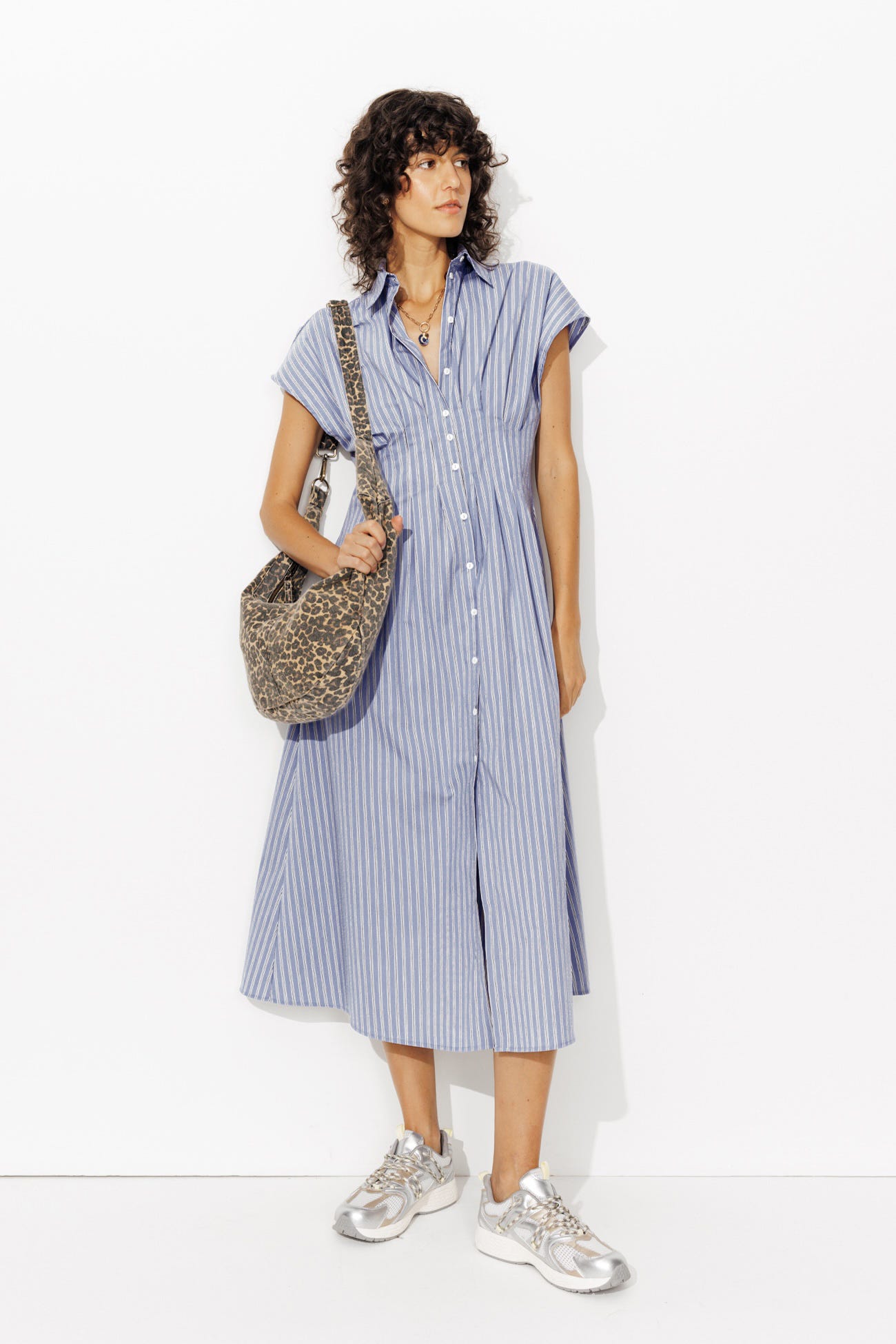 Robe-chemise midi éco-conçue