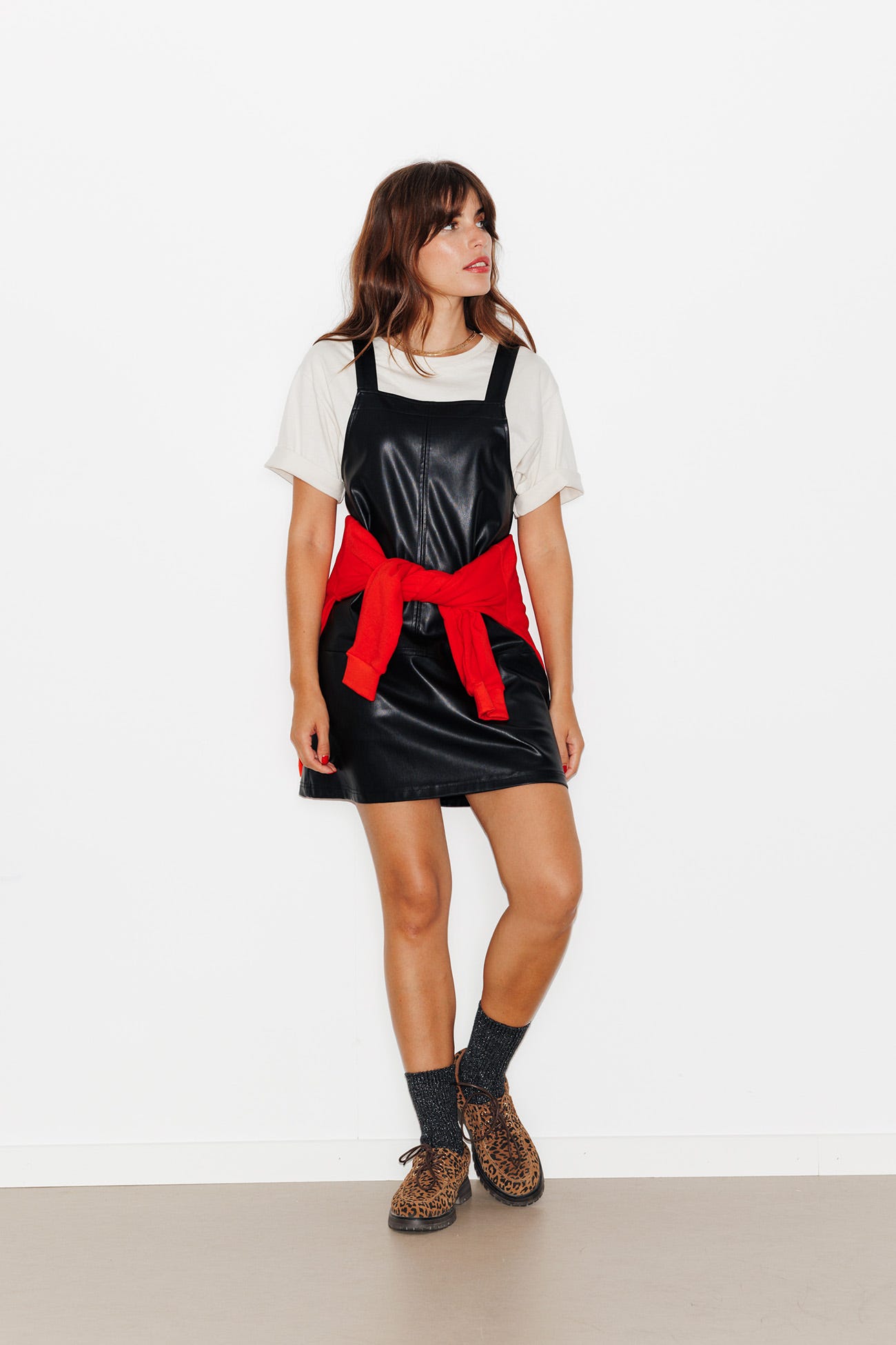 Minikleid aus Kunstleder