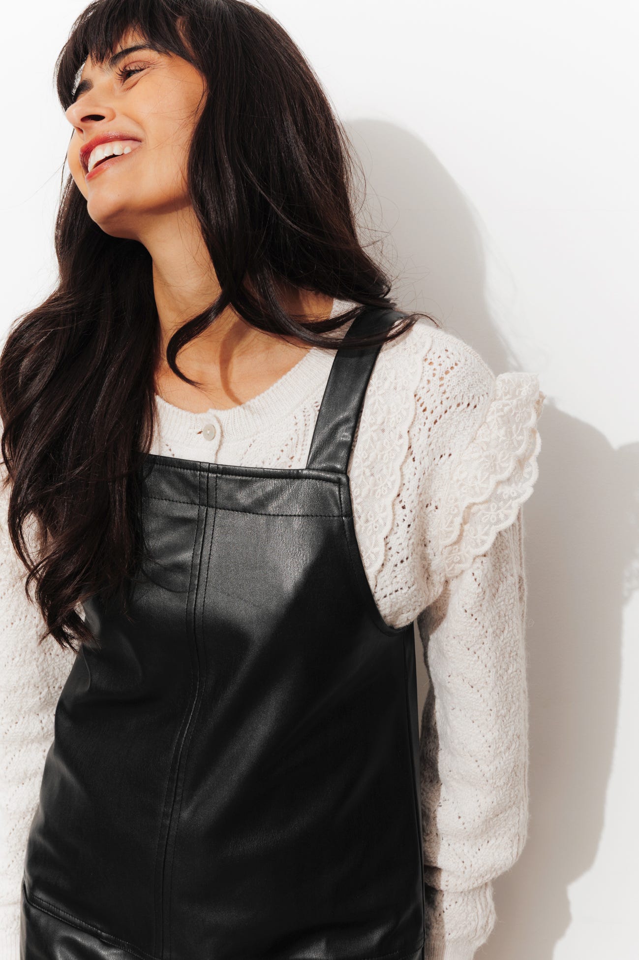 Robe courte en simili Femme