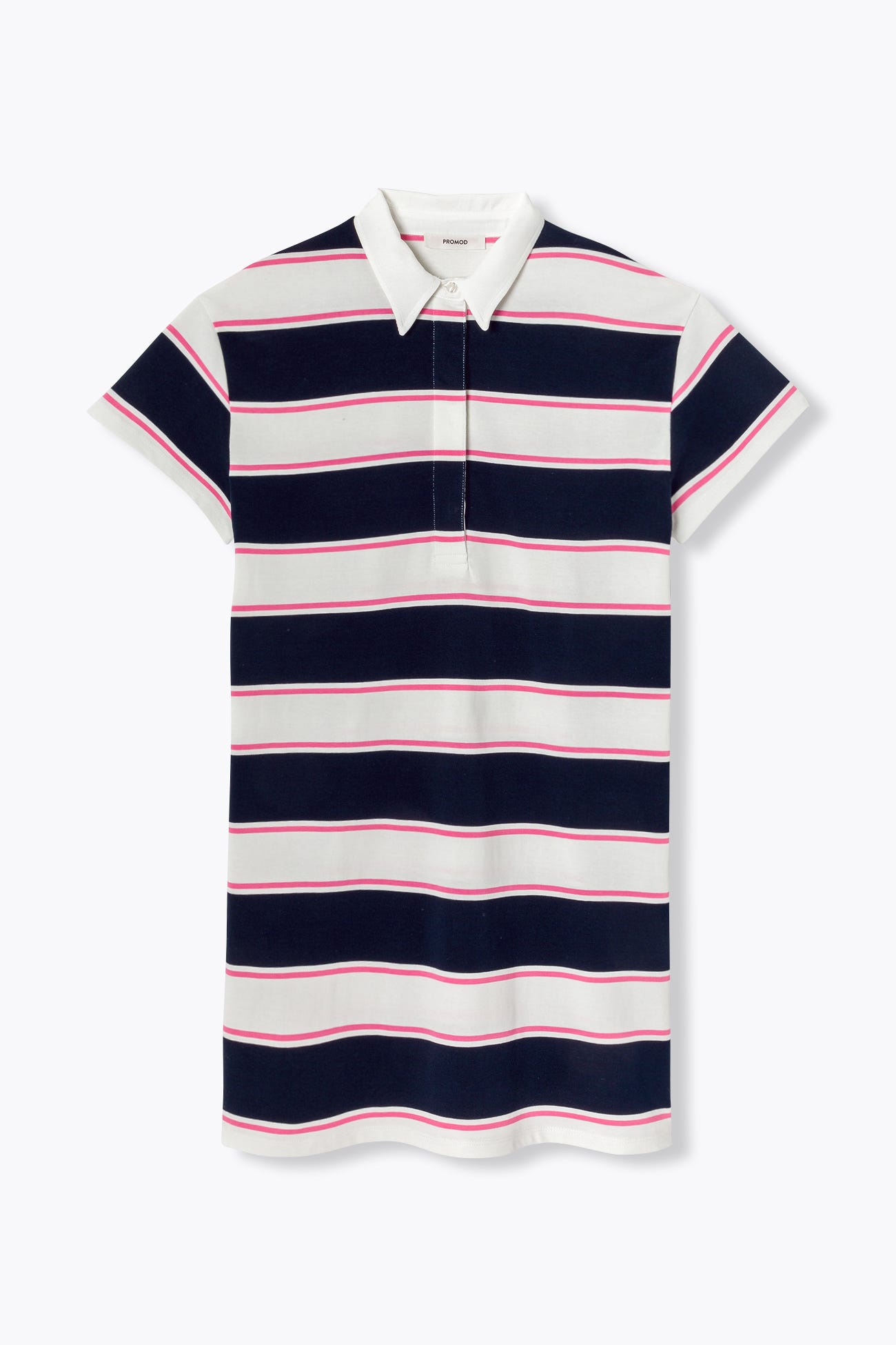 Robe-polo rayée en jersey