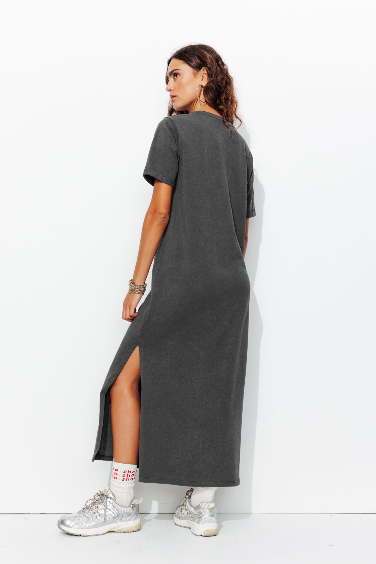 Robe t-shirt coeur léopard