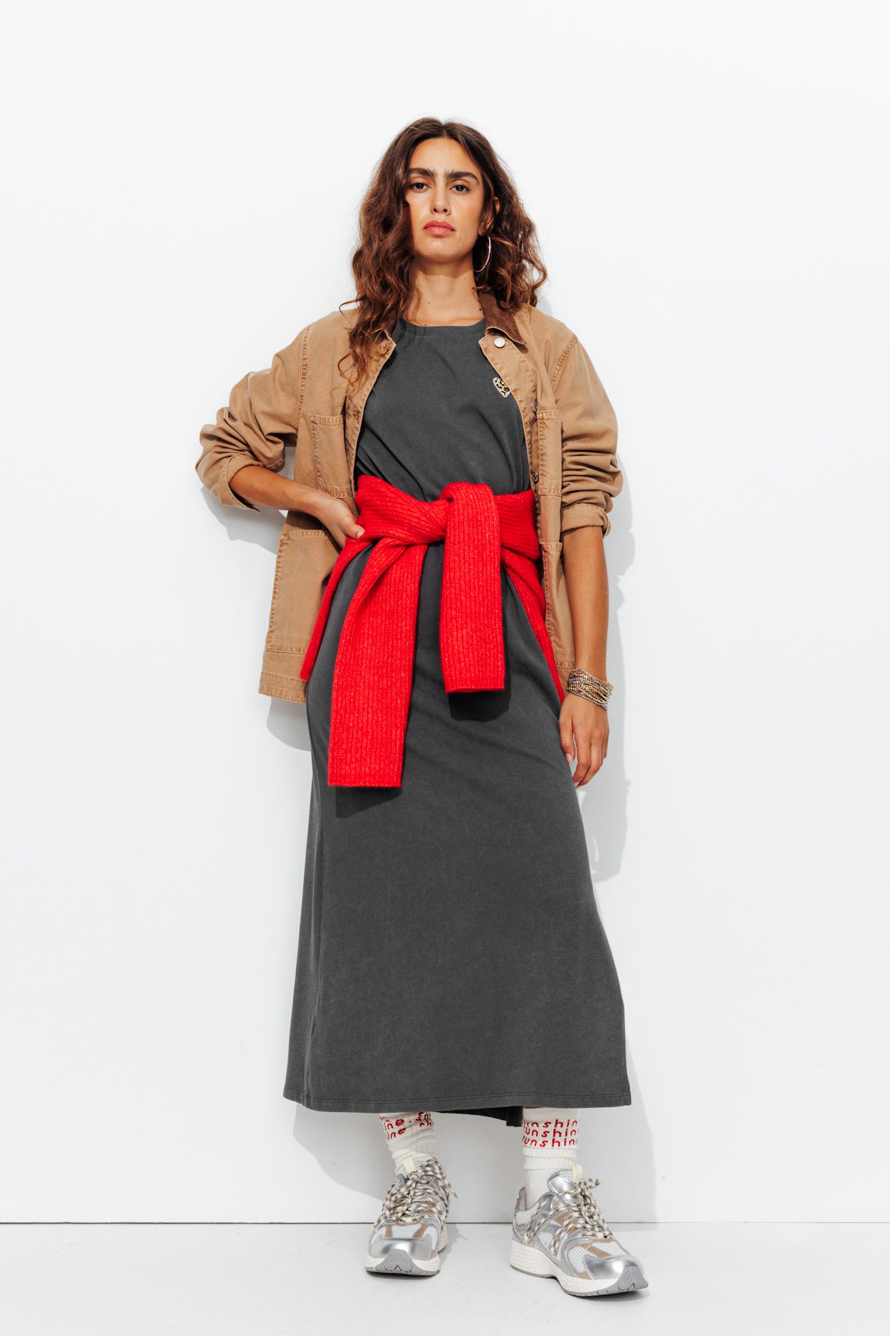 Robe t-shirt coeur léopard
