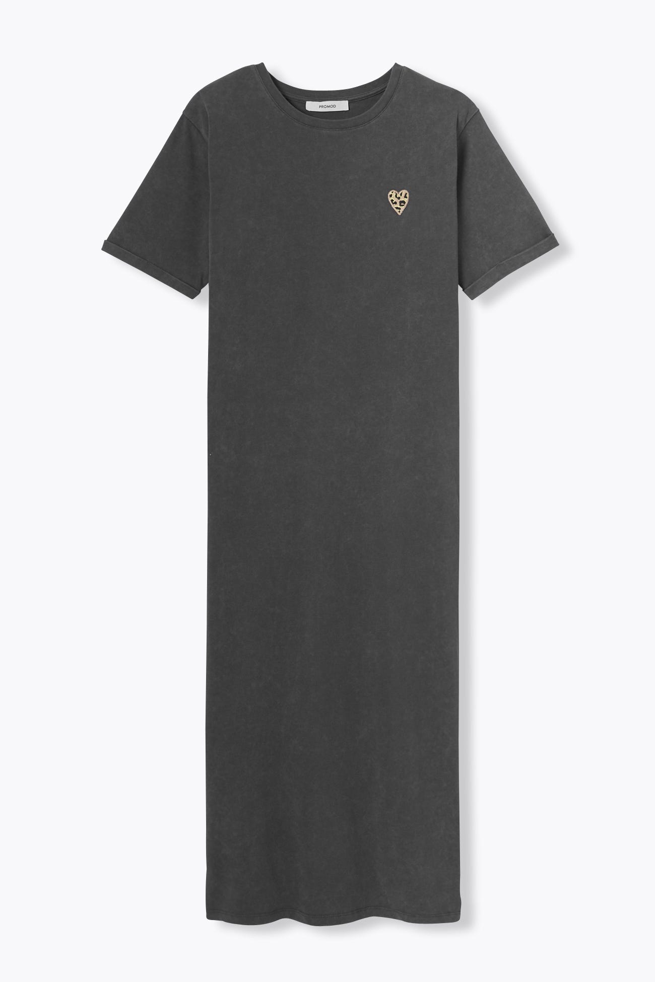 Robe t-shirt coeur léopard