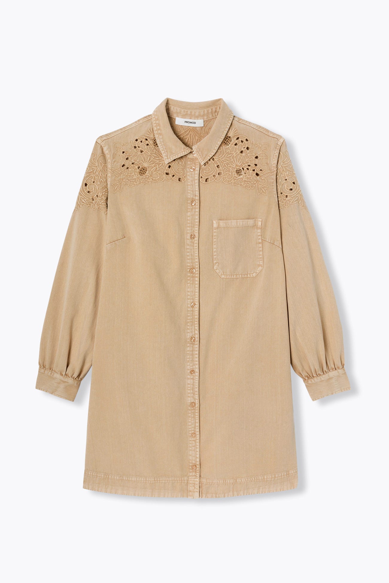 Robe-chemise brodée Femme