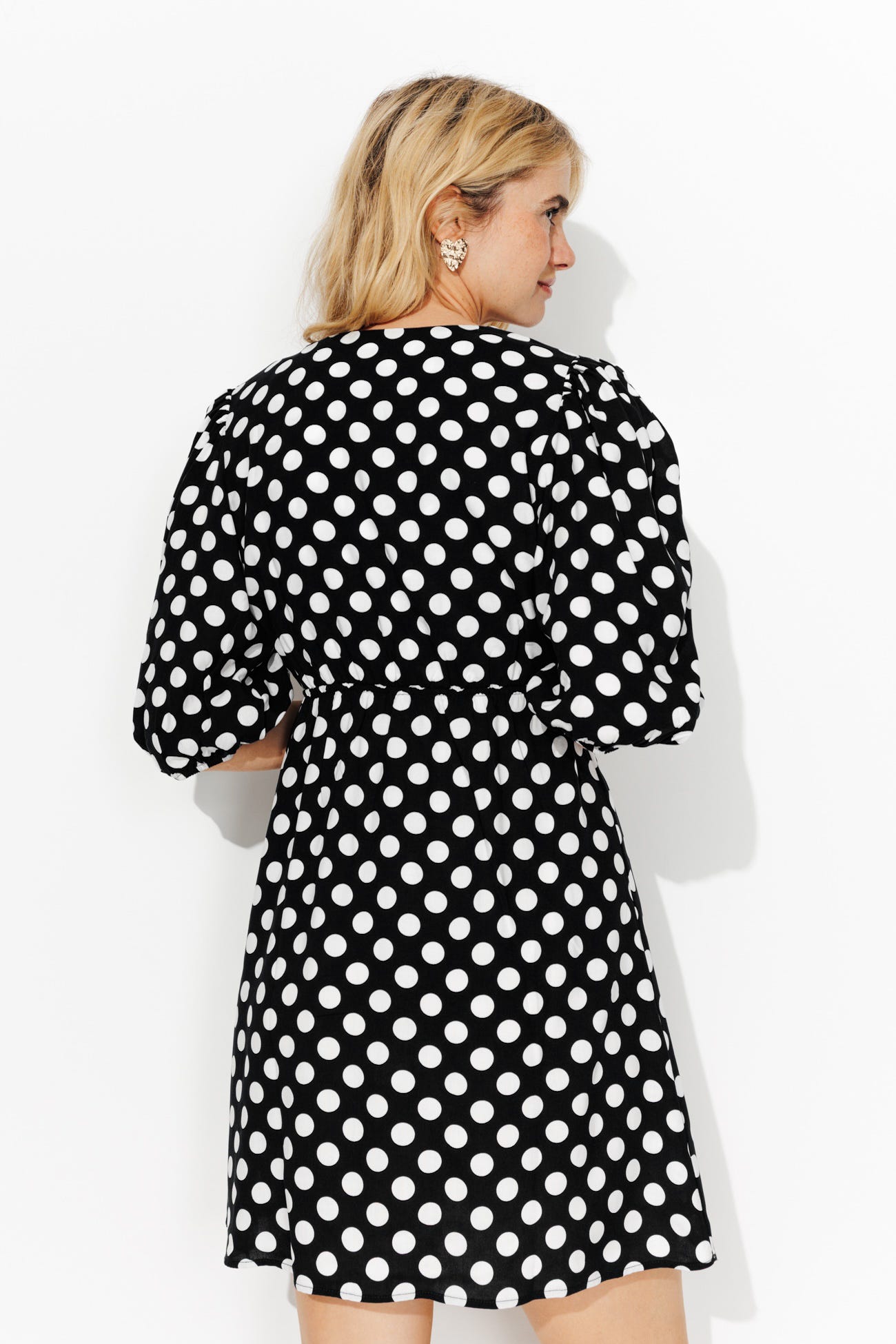 Robe courte à pois Femme