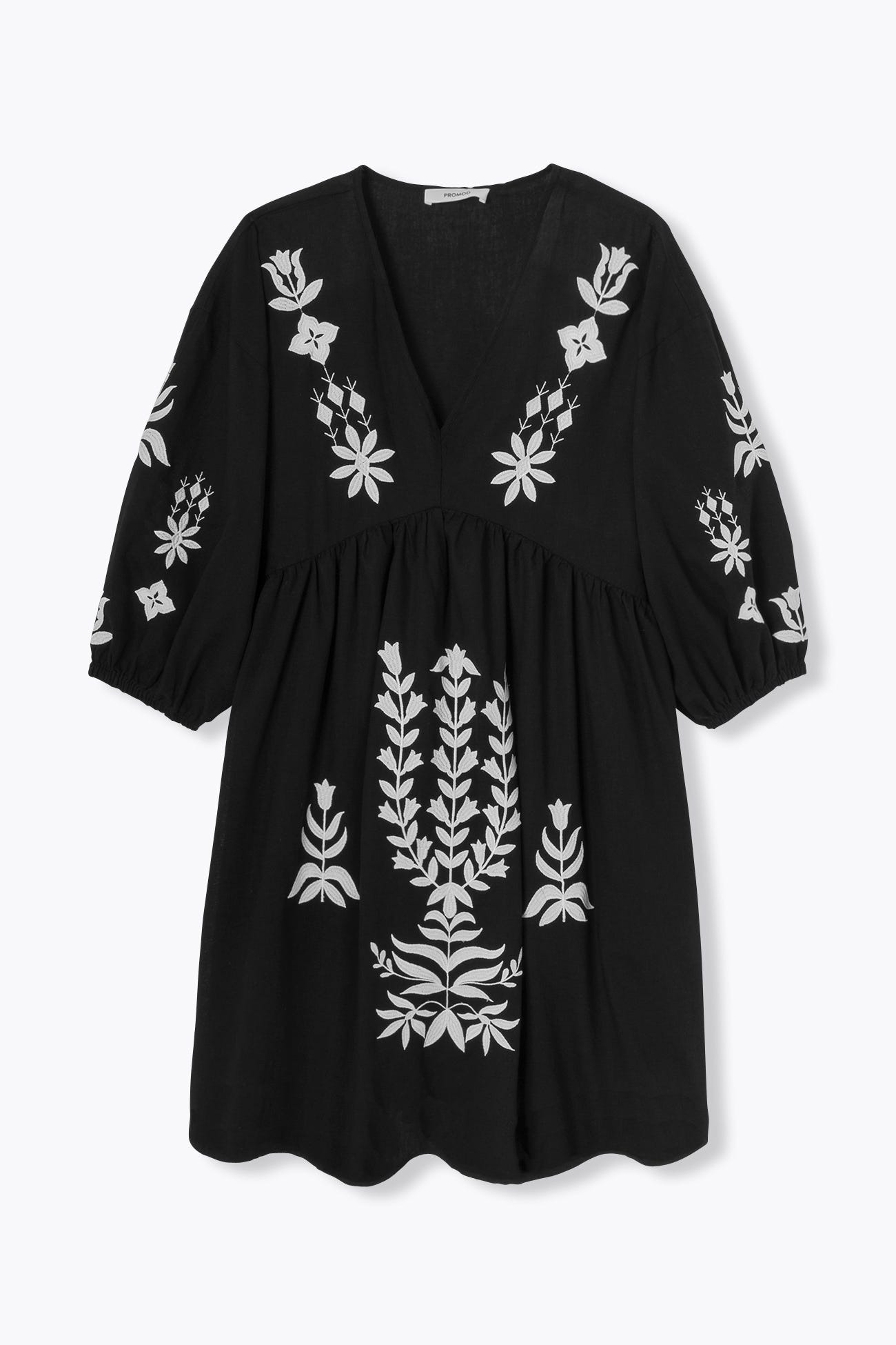 Robe courte brodée Femme