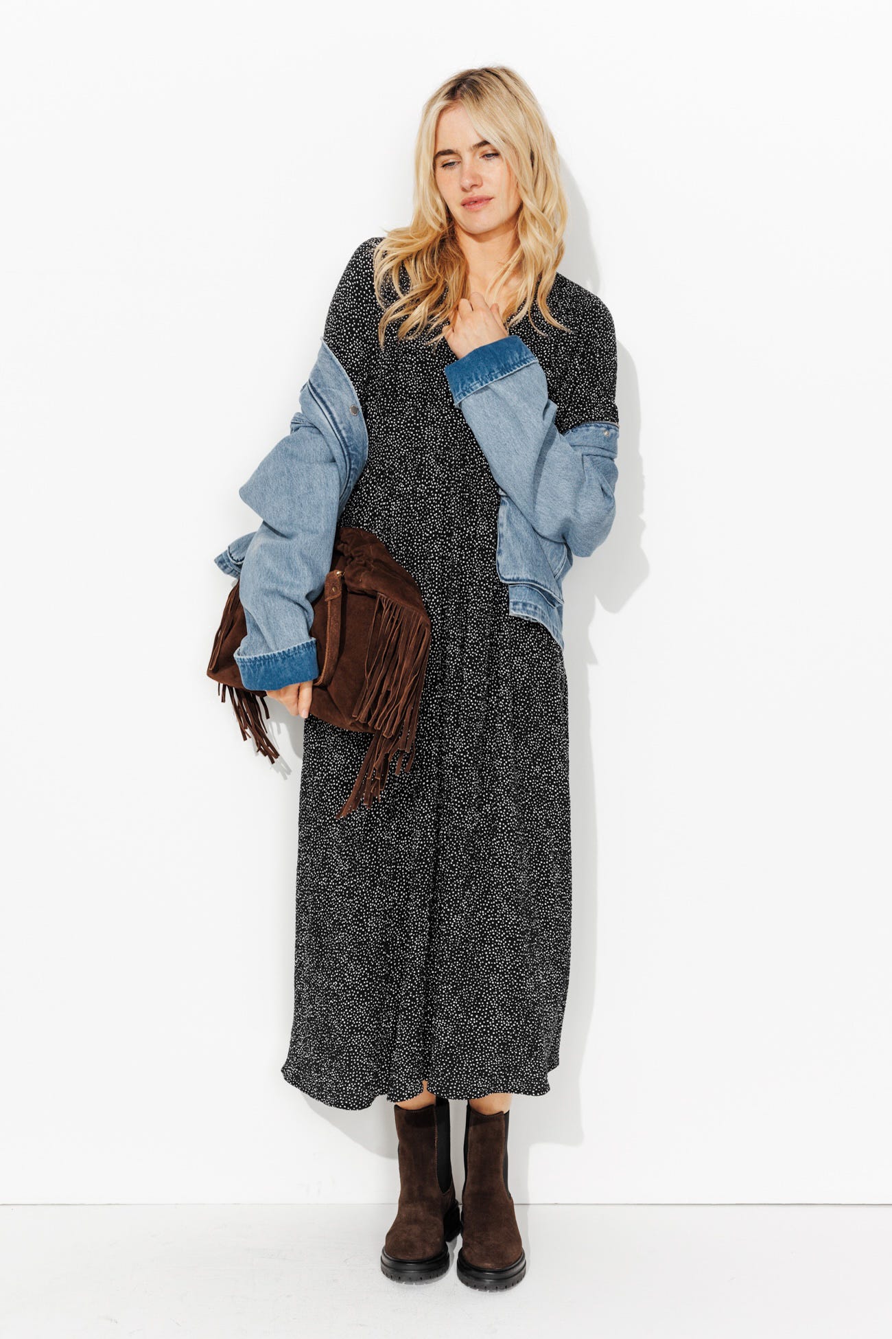 Robe longue imprimée Femme