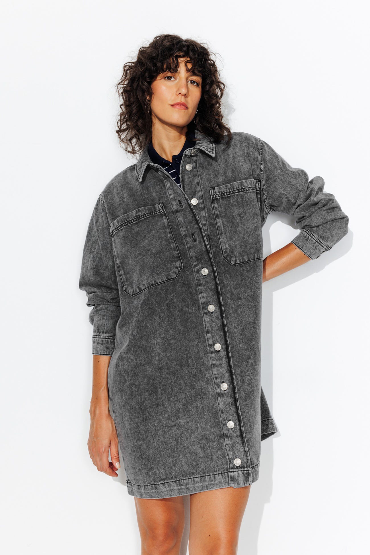 Robe courte en jean Femme