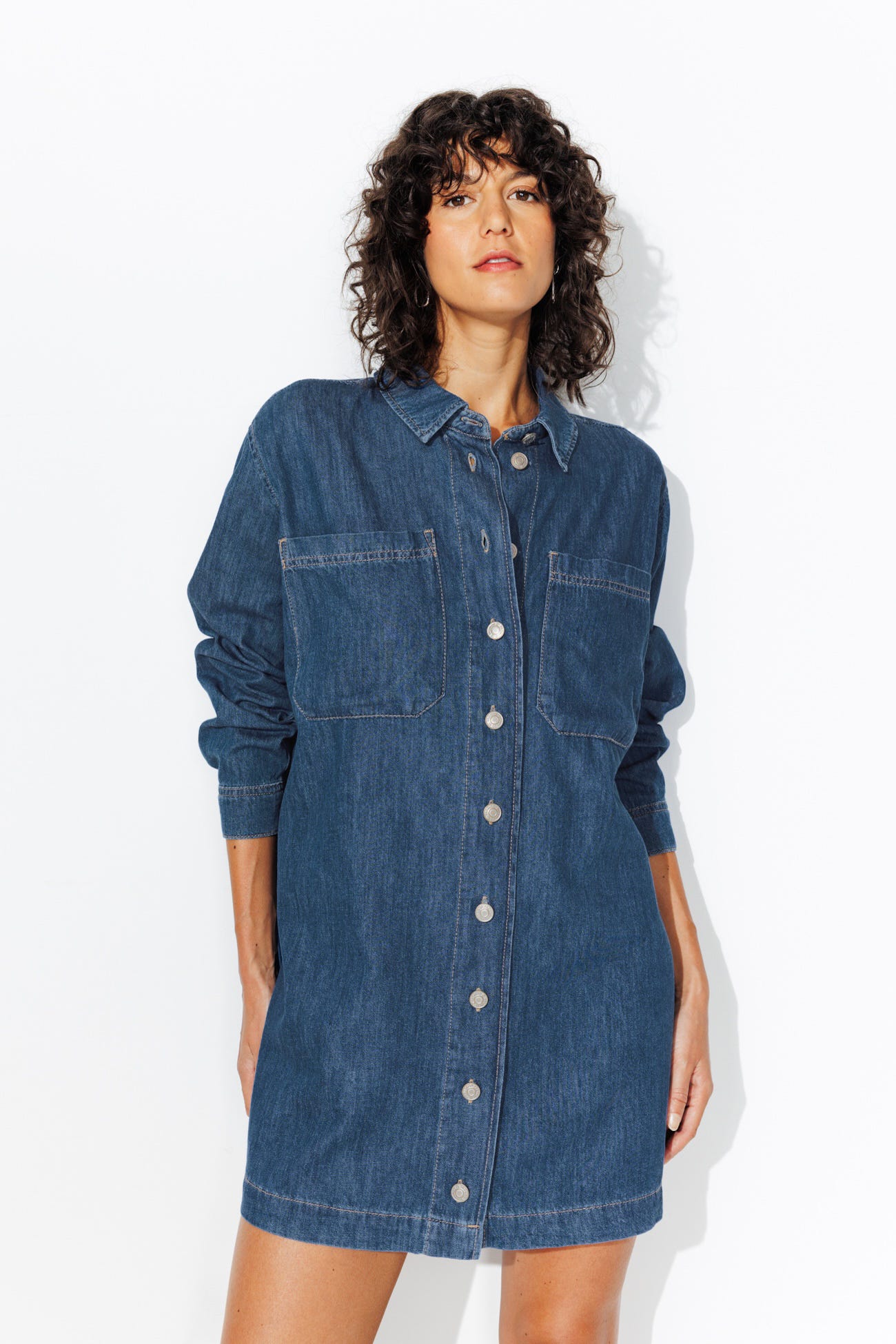 Robe courte en jean Femme