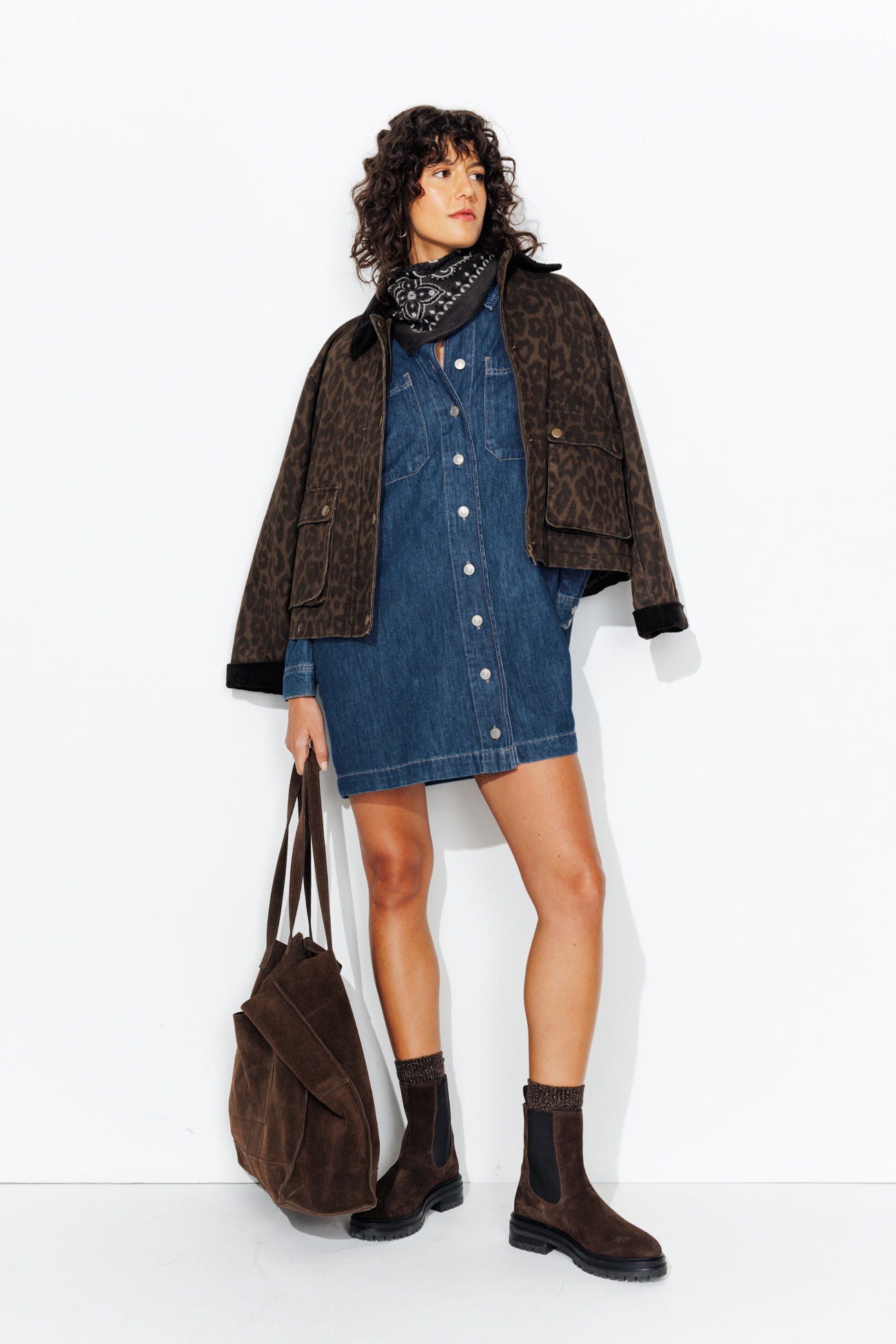 Robe courte en jean Femme