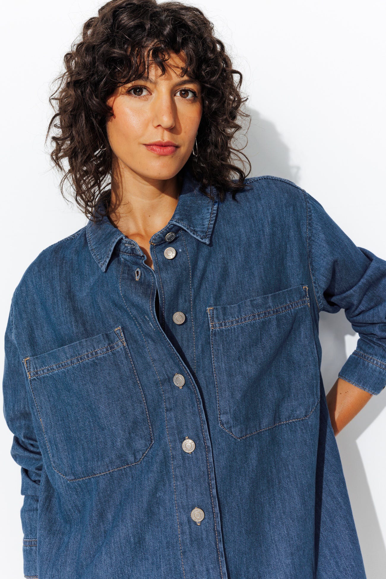 Robe courte en jean Femme