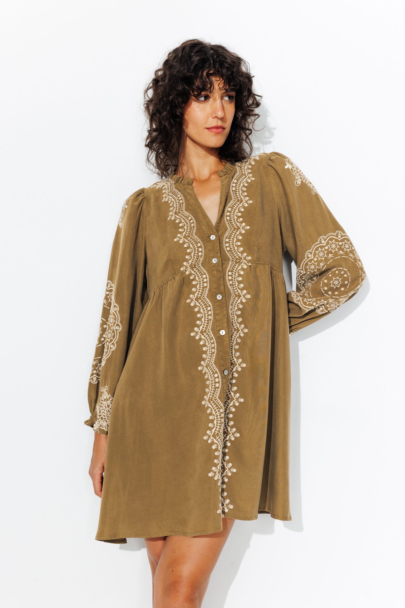 Short embroidered dress