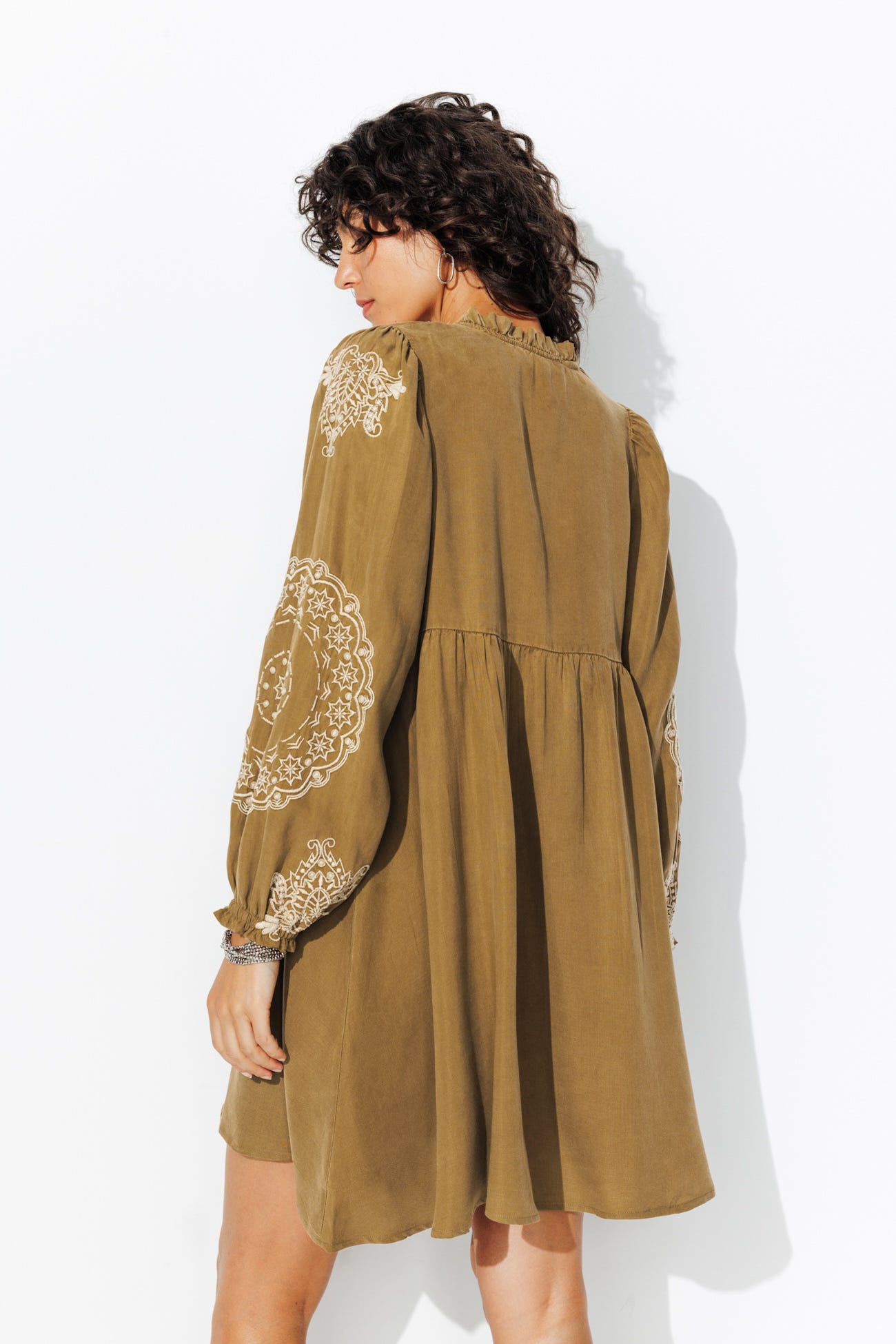 Short embroidered dress