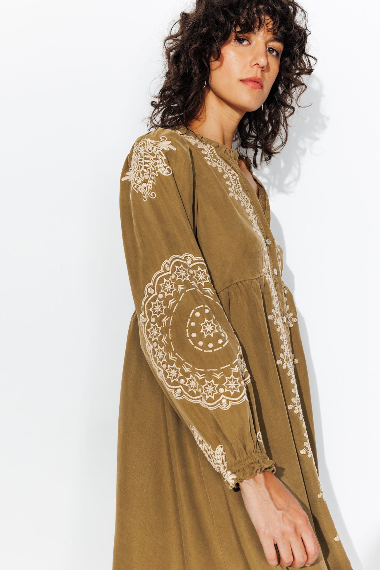 Short embroidered dress