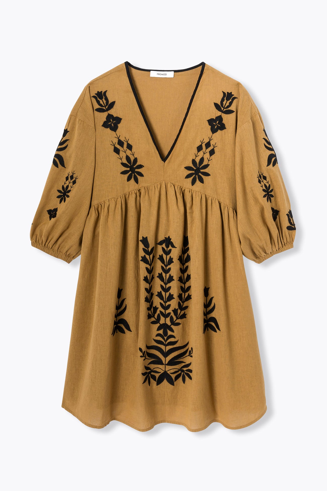 Robe courte brodée Femme