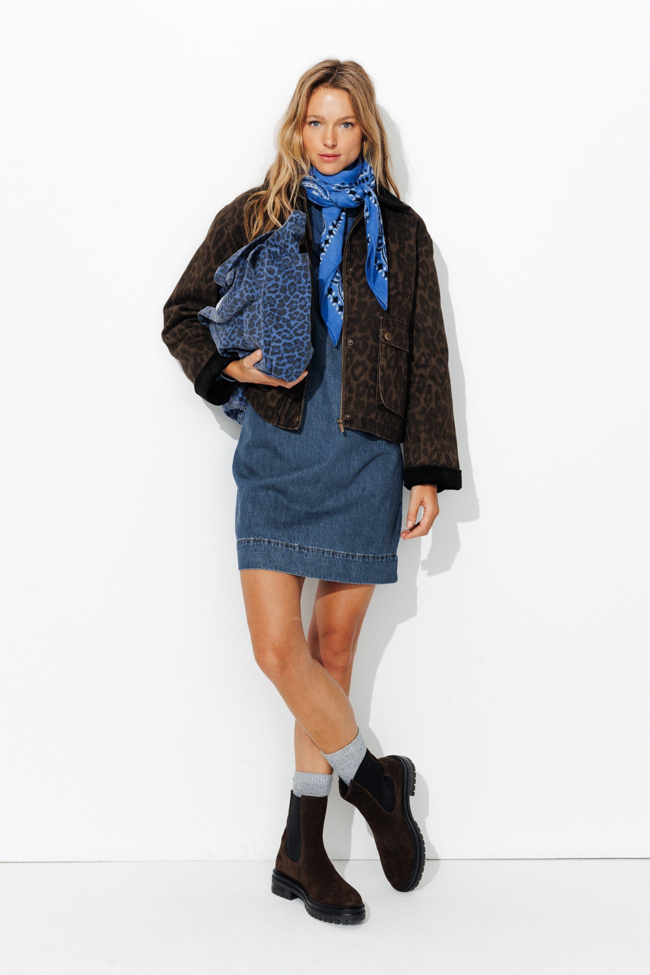 Robe courte en jean Femme