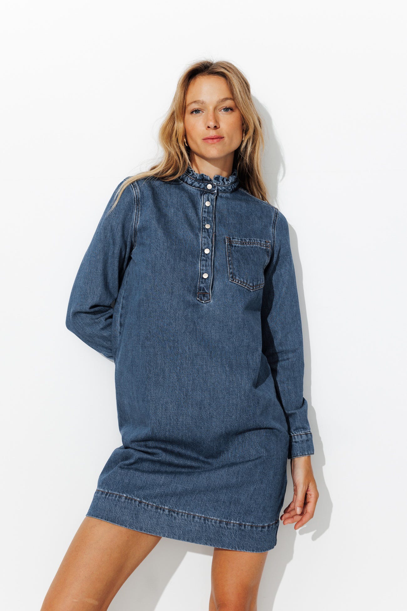 Robe courte en jean Femme