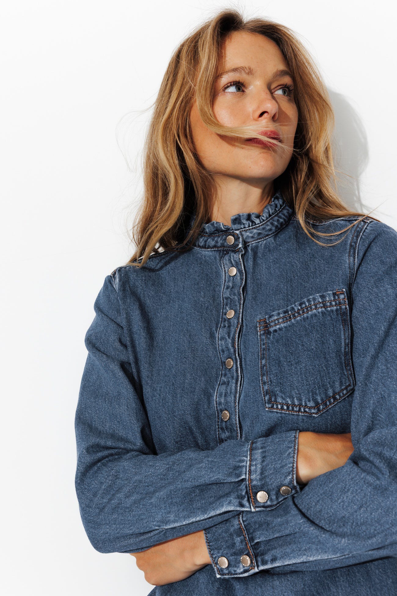 Robe courte en jean Femme